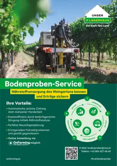Lagerhaus Bodenprobenanalyse-Weinbau ab 11.02.2026 gültig