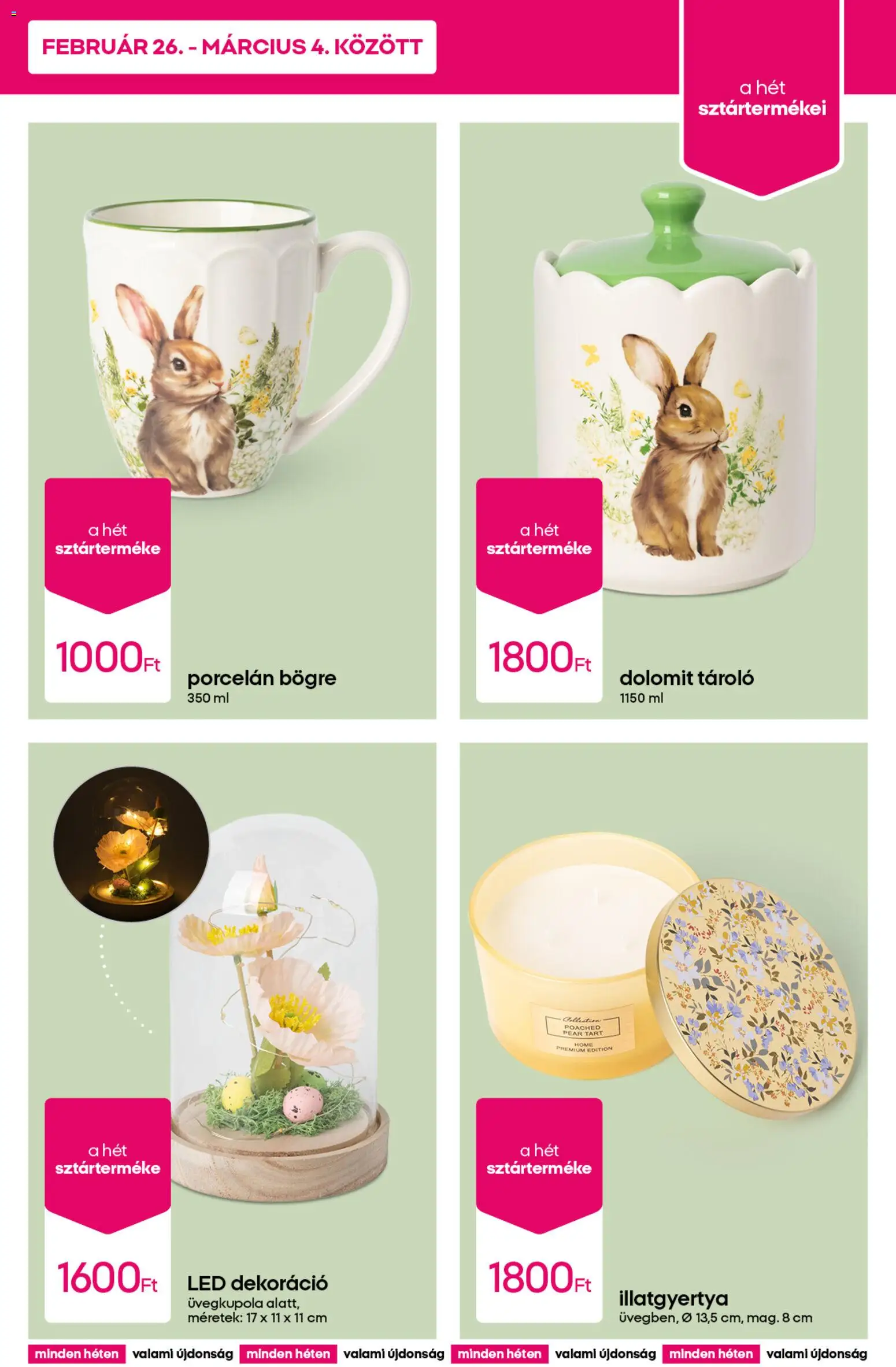 Pepco akciós ujság - amely érvényes a következő dátumtól: 26.02.2026 | Oldal: 3 | Termékek: Bögre, Illatgyertya, Dekoráció