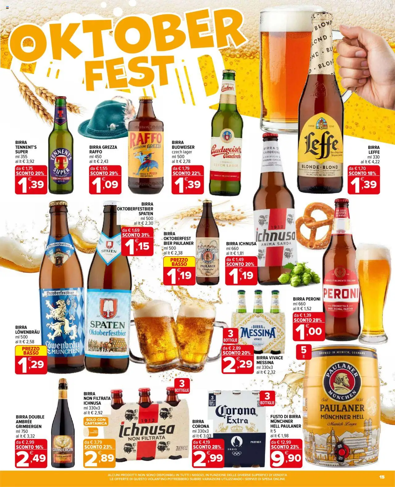 Volantino Iperal del 17.09.2025 | Pagina: 15 | Prodotti: Tennent's, Birra, Cereali