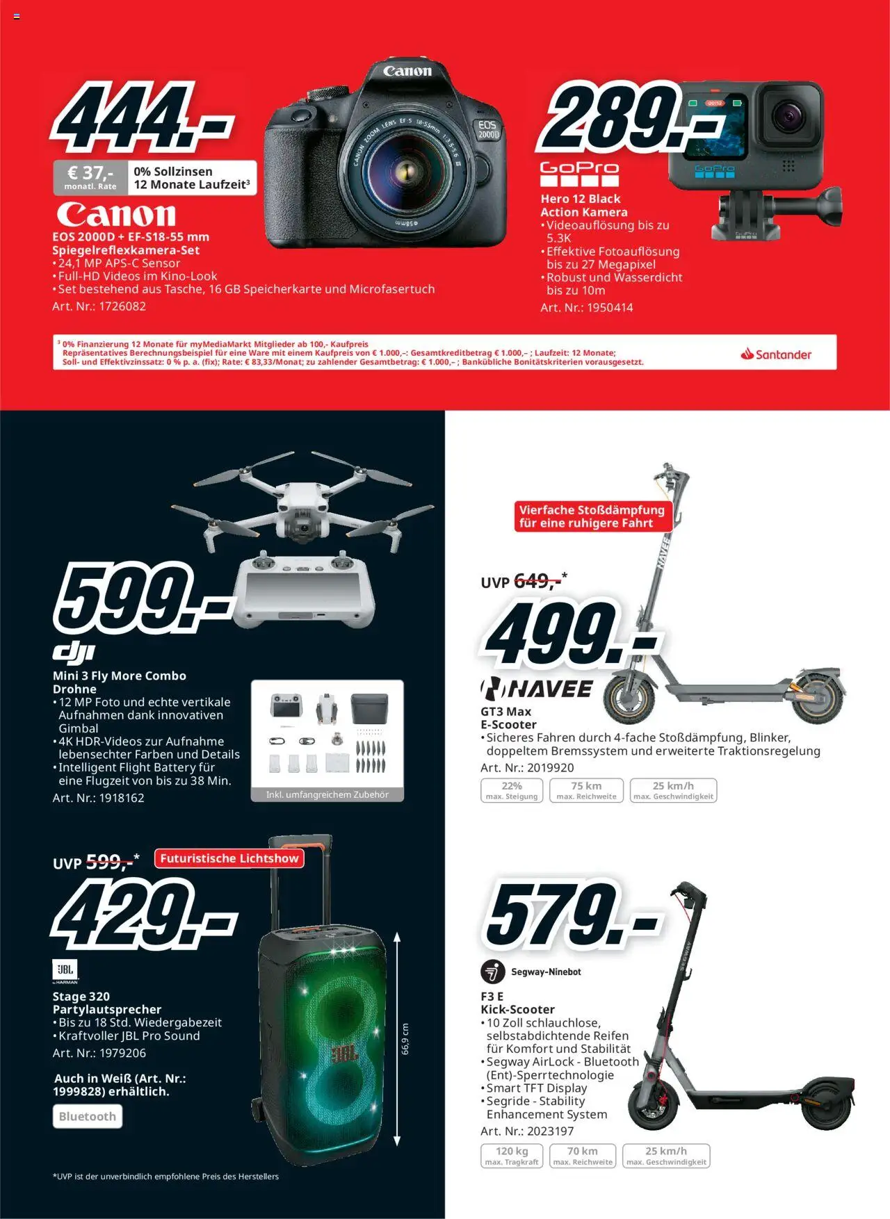 Media Markt Sommer-Finale gültig ab 27.08.2025 | Seite: 1 | Produkte: Kamera, Speicherkarte