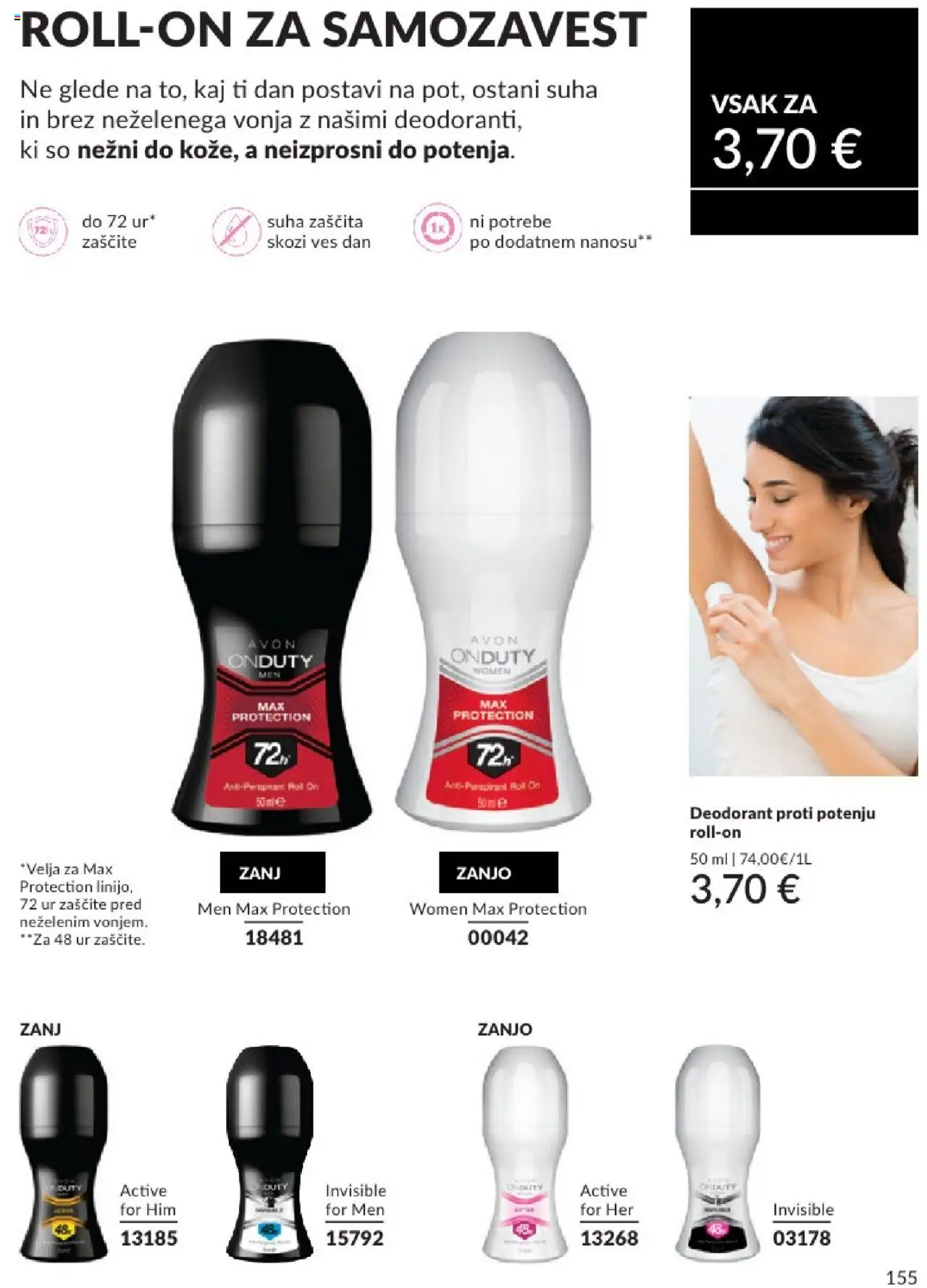 Avon katalog │ velja od 31.07.2025 | Stran: 155 | Izdelki: Deodorant, Antiperspirant