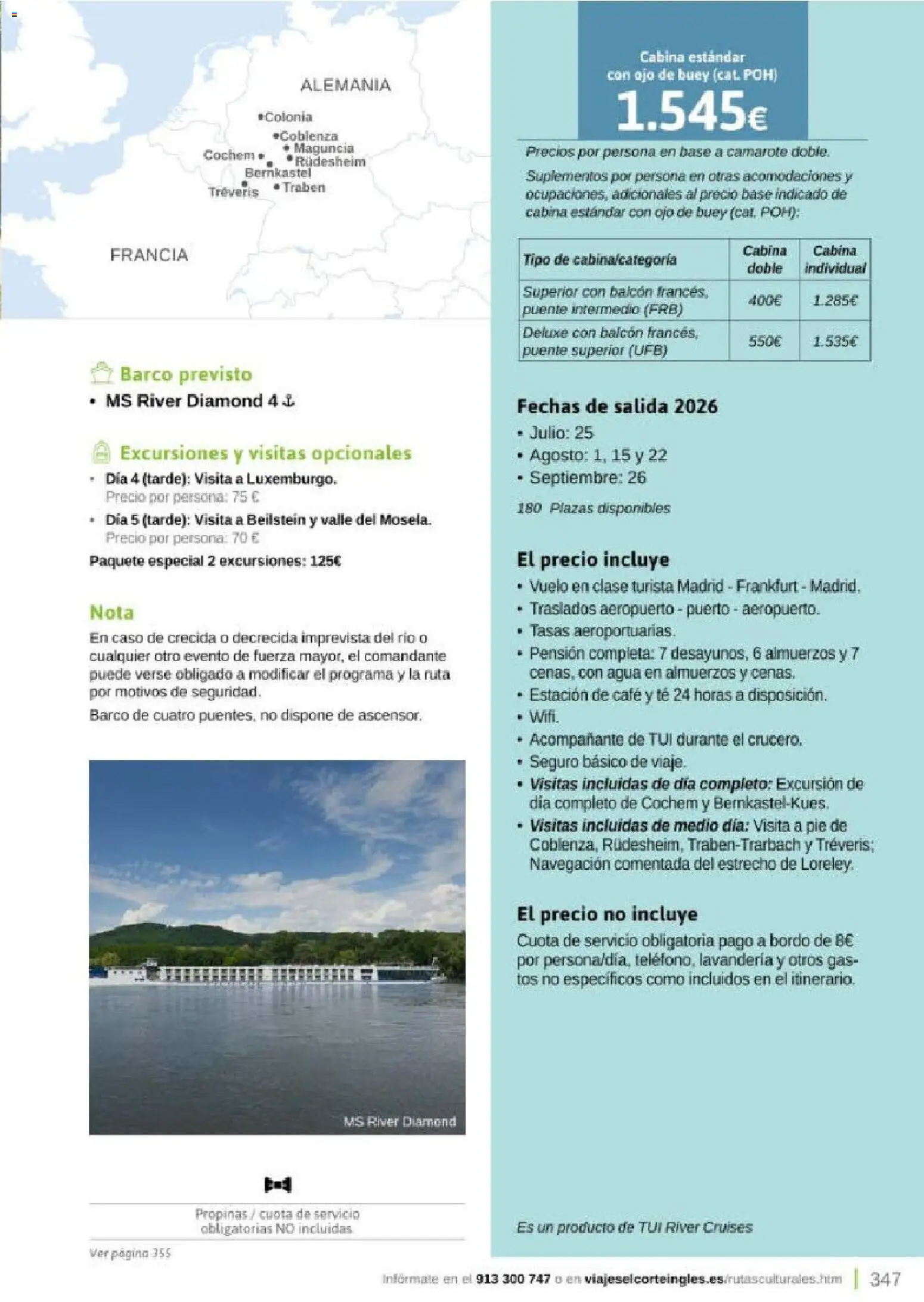 Viajes El Corte Inglés Rutas Culturales de la Comunidad de Madrid │ válido desde el 01.04.2026 | Página: 347 | Productos: Colonia, Café, Té, Navegación