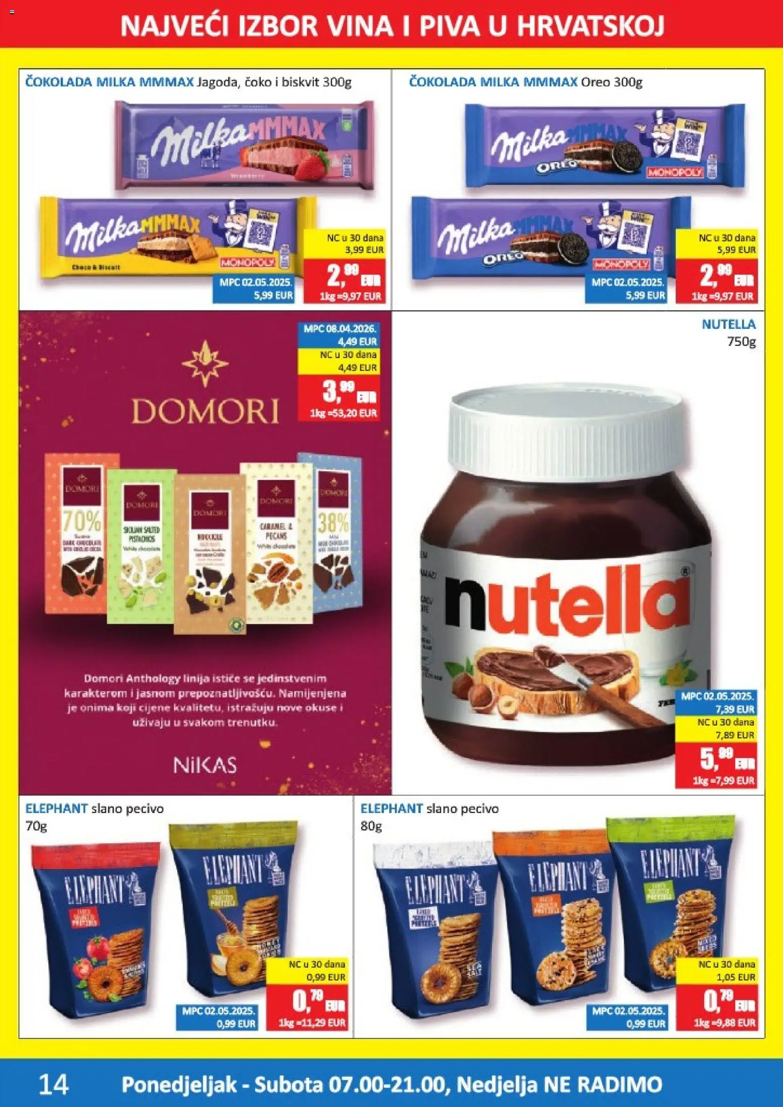 Vrutak katalog | vrijedi od 13.04.2026 | Stranica: 14 | Proizvodi: Nutella, Čokolada, Milka, Pecivo