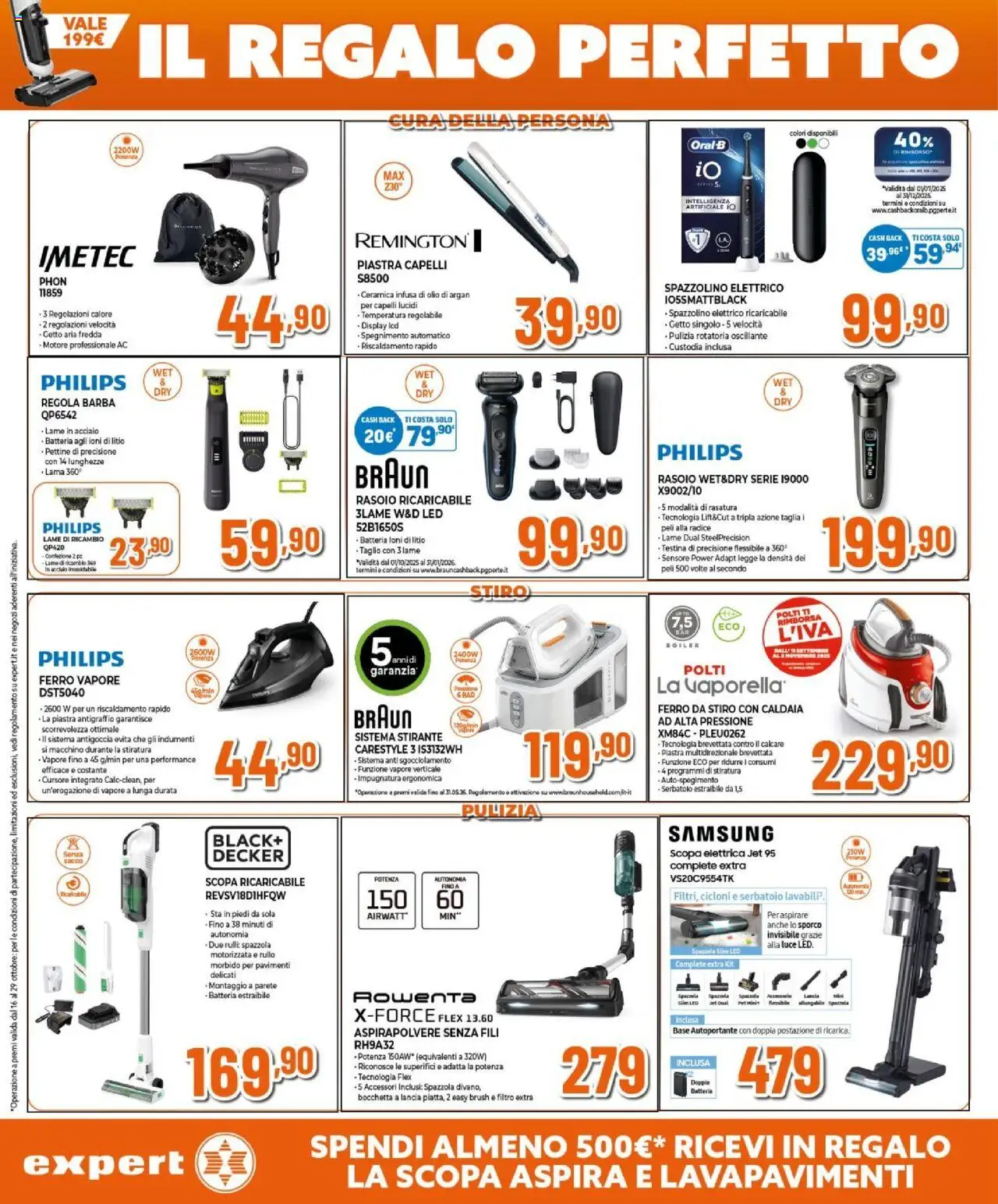 Volantino Expert del 16.10.2025 | Pagina: 11 | Prodotti: Spazzola, Aspirapolvere senza fili, Scopa, Samsung