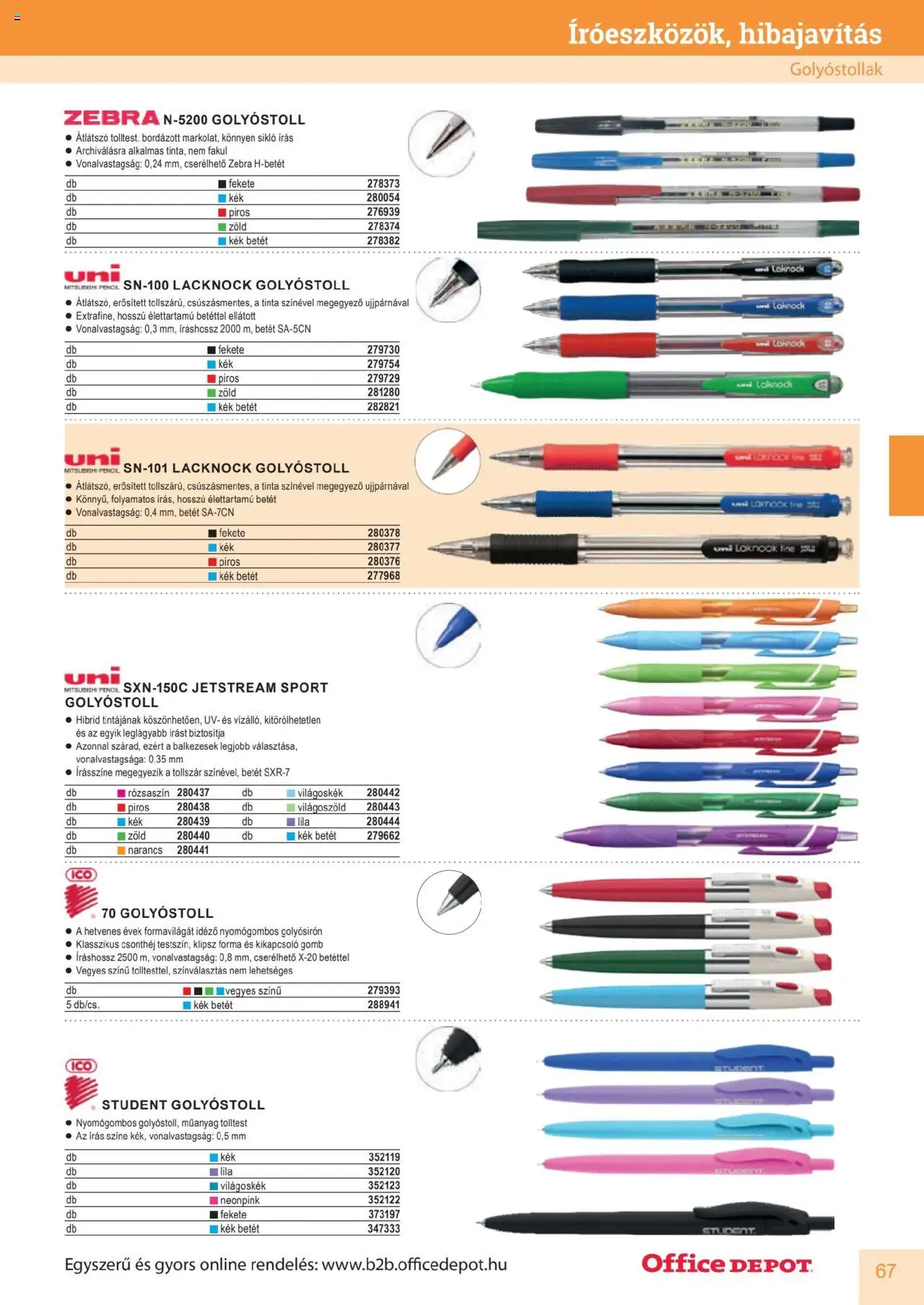 Office Depot akciós ujság - amely érvényes a következő dátumtól: 10.04.2025 | Oldal: 67 | Termékek: Narancs