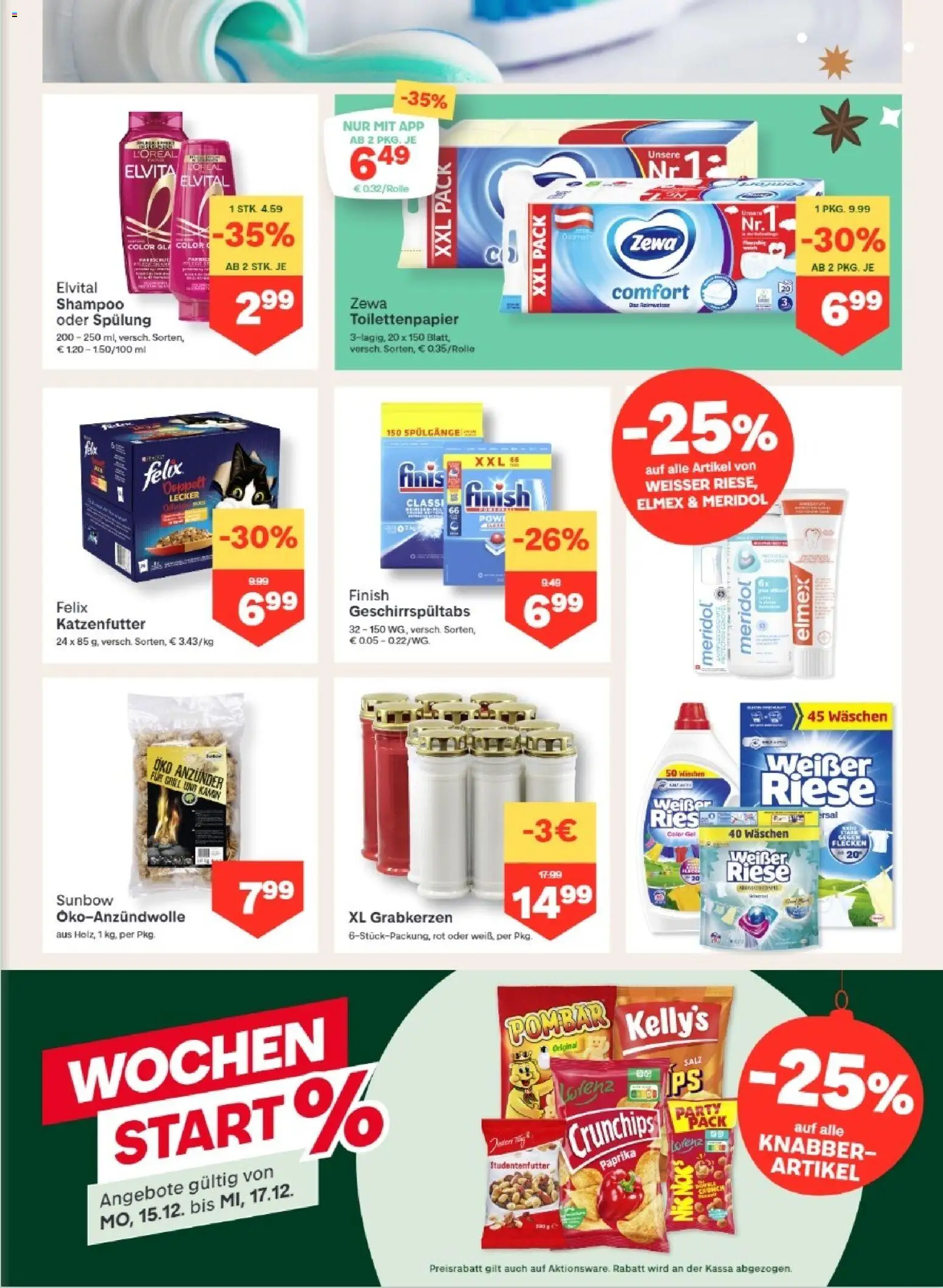 MPREIS Altenmarkt im Pongau gültig ab 11.12.2025 | Seite: 15 | Produkte: Marhalábszár, Shampoo, Spülung