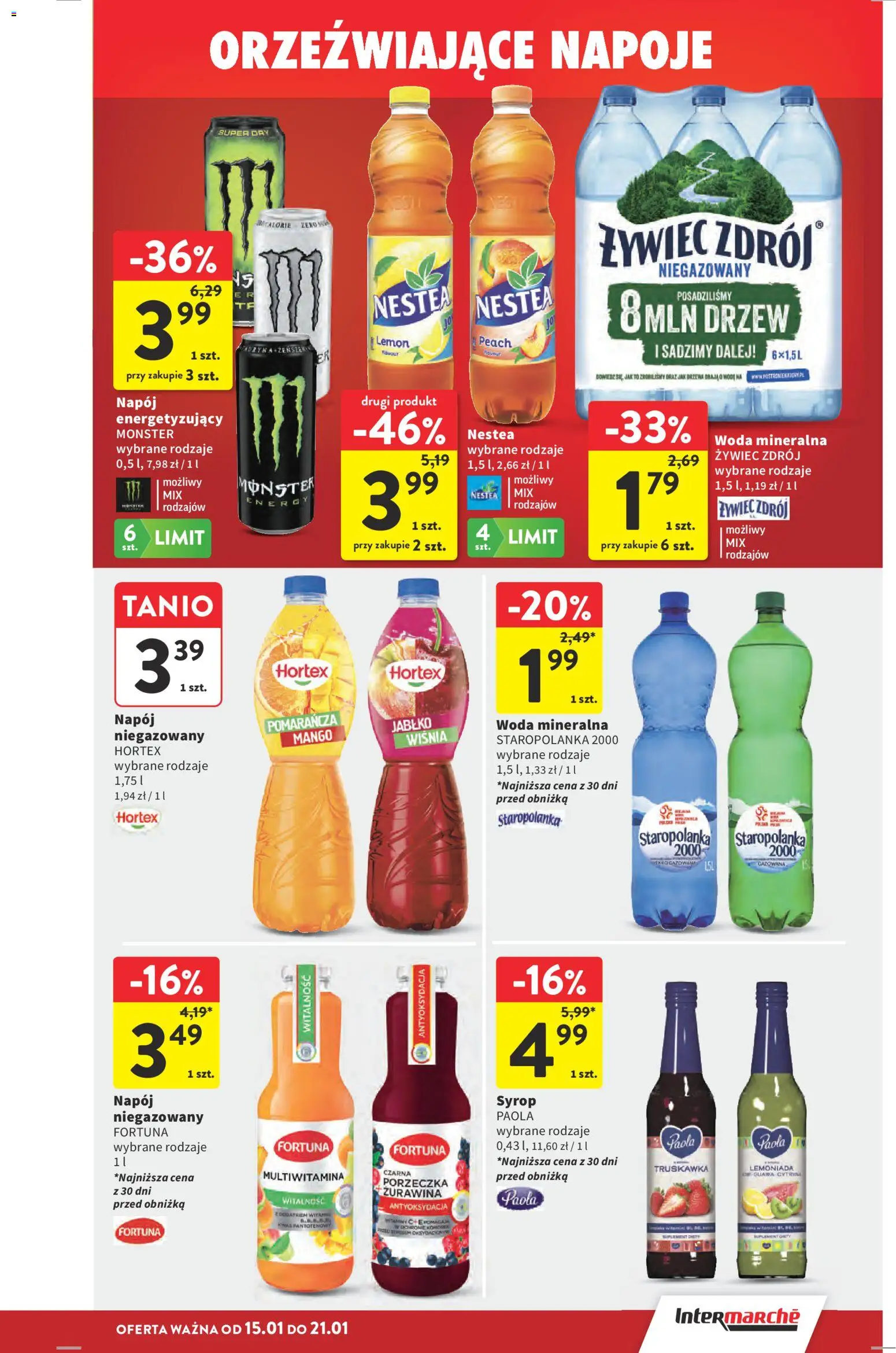Intermarche Gazetka od 15.01.2026 | Strona: 39 | Produkty: Cytryna, Syrop, Napoje, Żurawina