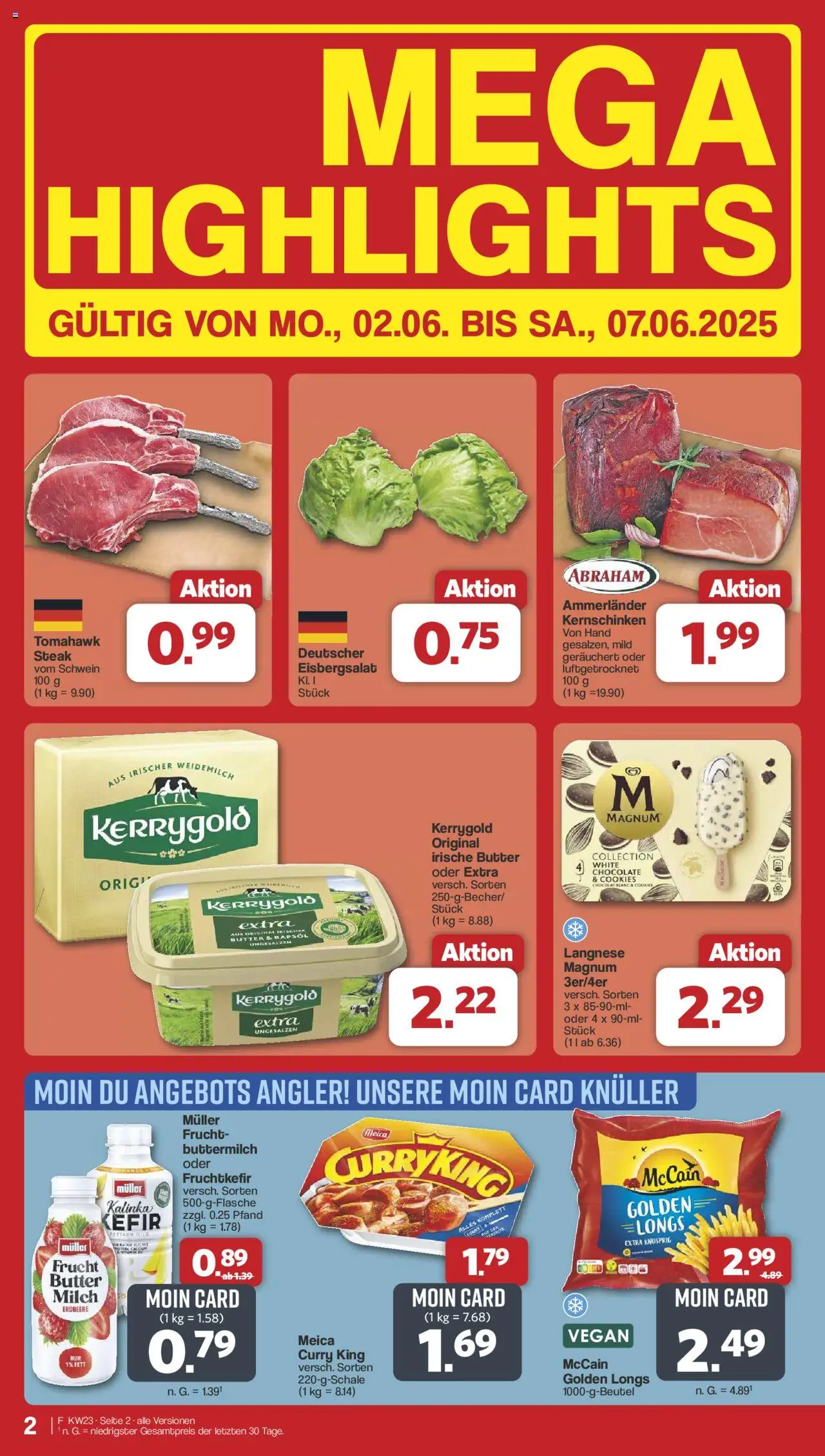 Famila Nordwest Prospekt 	 - gültig ab dem 02.06.2025 | Seite: 2 | Produkte: Kefir, Buttermilch, Milch, McCain