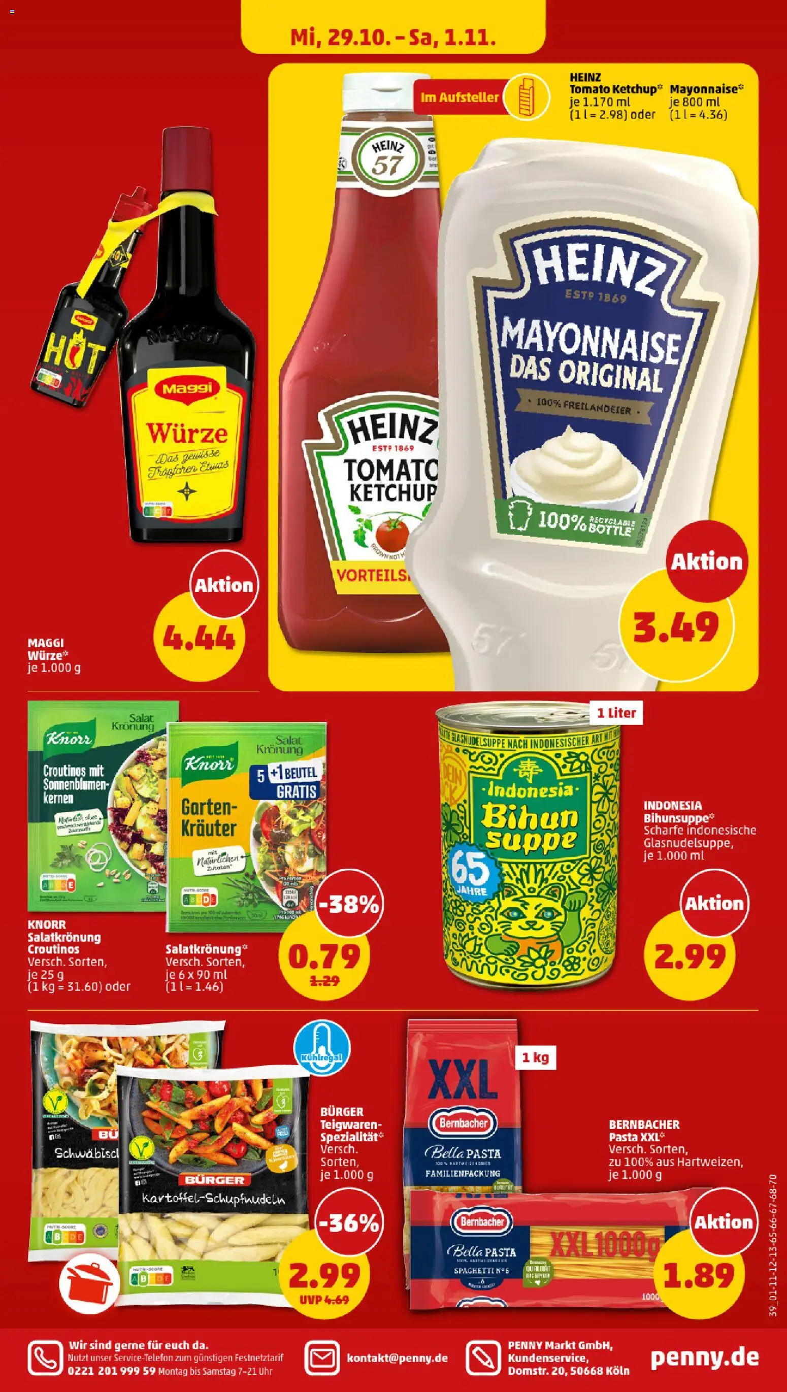 Penny Prospekt 	 – gültig ab 27.10.2025 | Seite: 41 | Produkte: Burger, Knorr, Pasta, Uhr