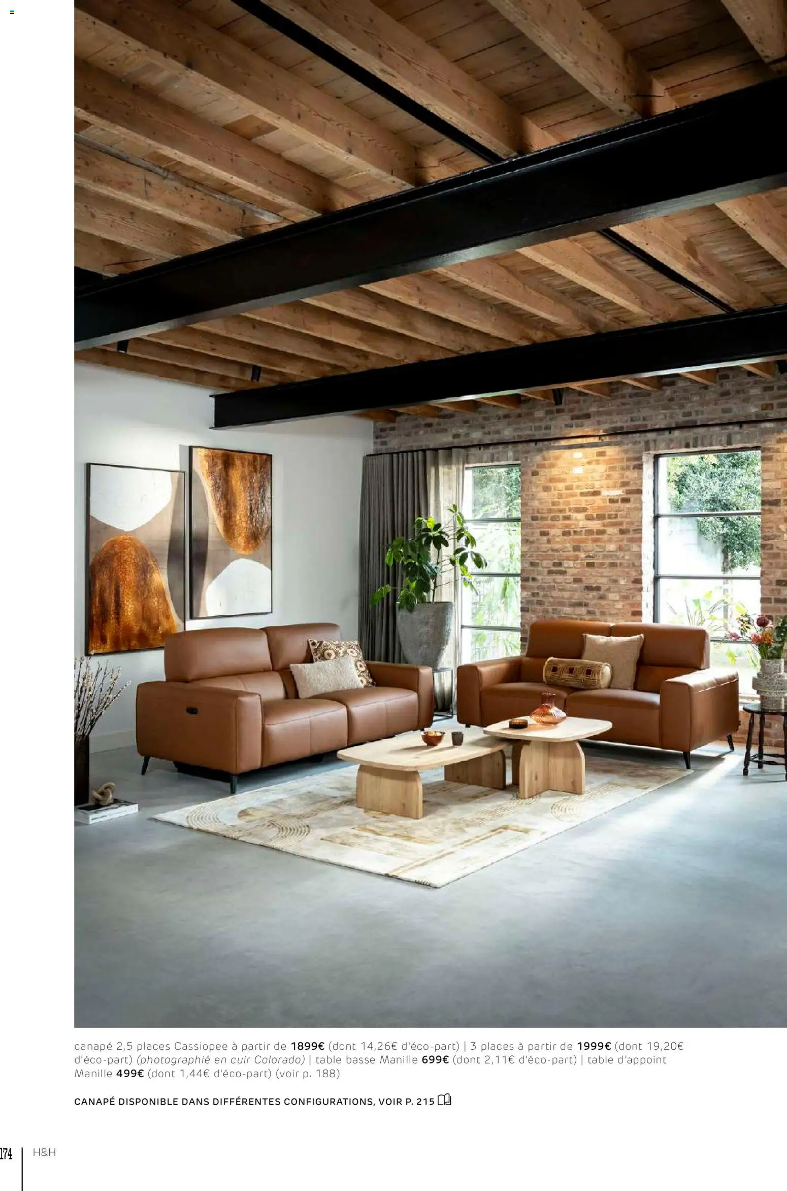 {H1} | Page: 174 | Produits: Canapé, Table basse, Table