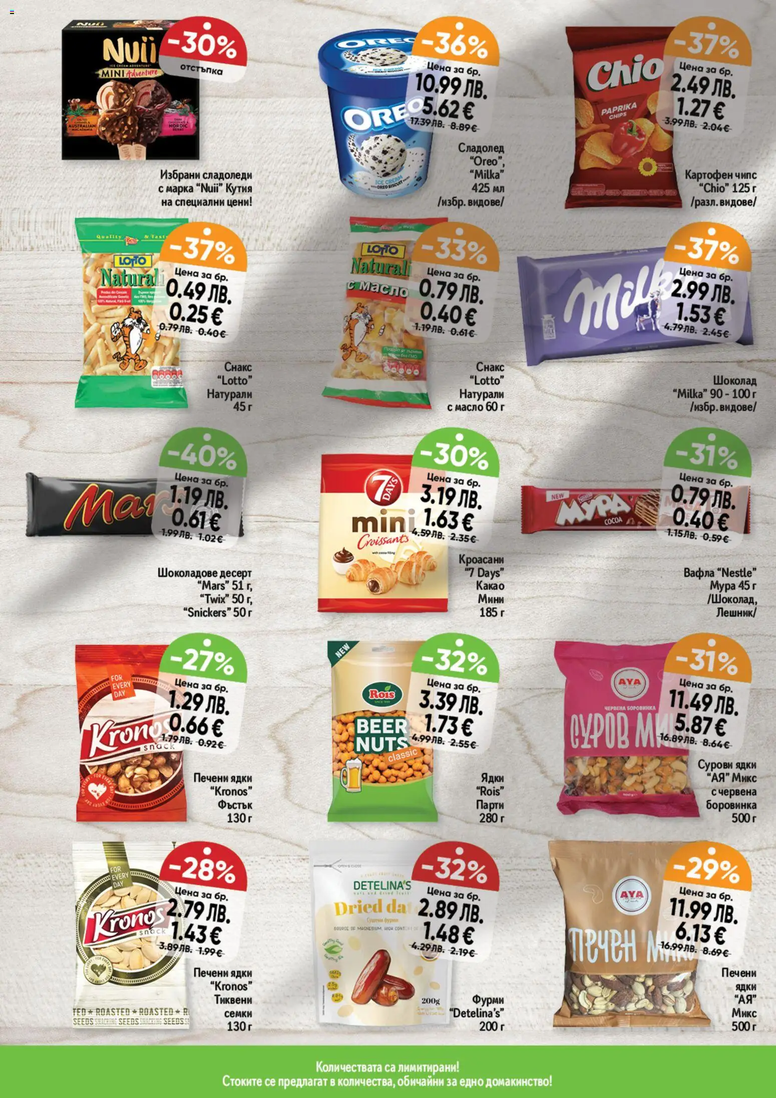 {H1} | Страница: 6 | Продукти: Шоколад, Масло, Вафла, Кутия