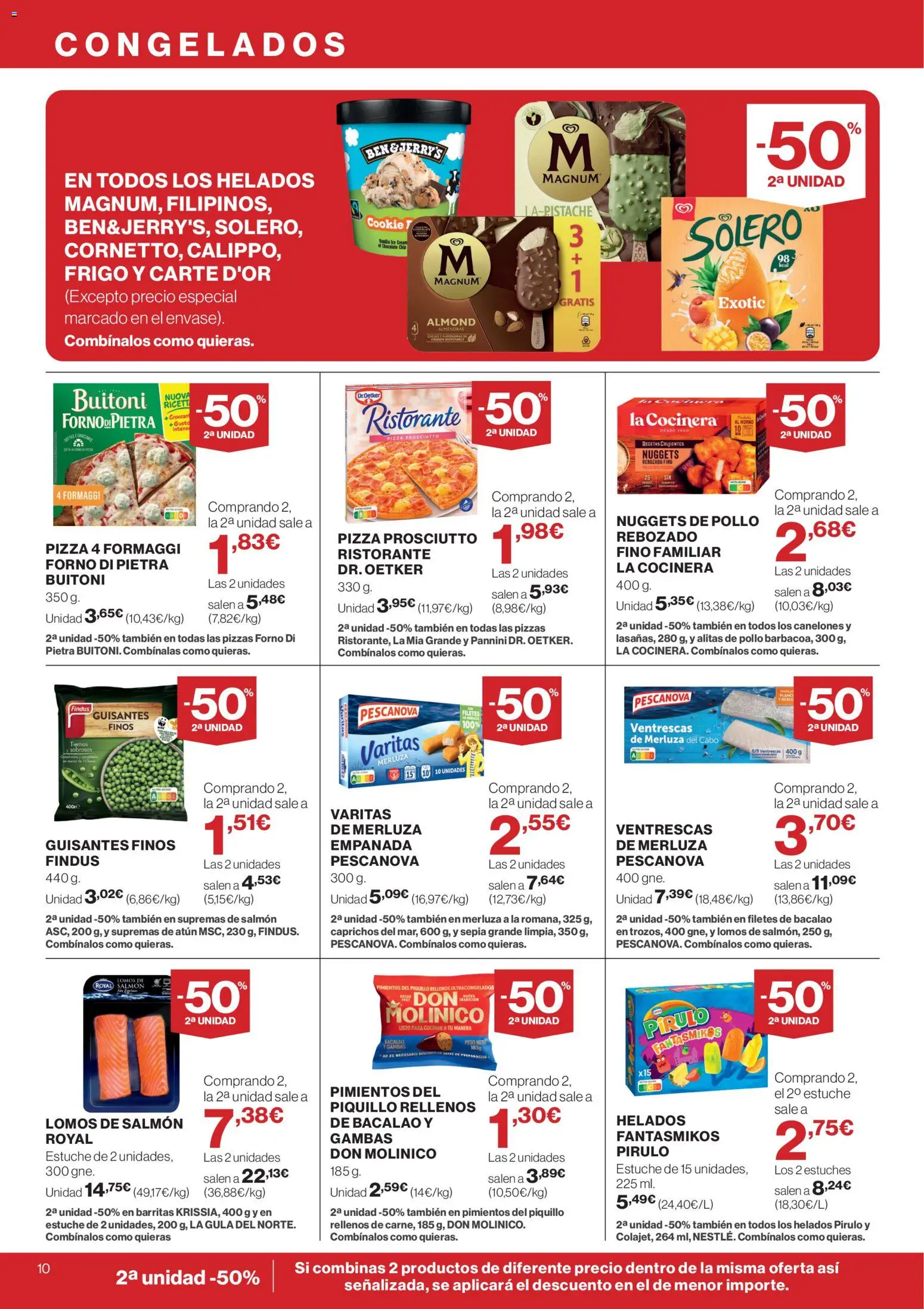 El Corte Inglés ofertas │ válido desde el 09.04.2026 | Página: 10 | Productos: Chocolate, Pizza, Horno, Nuggets