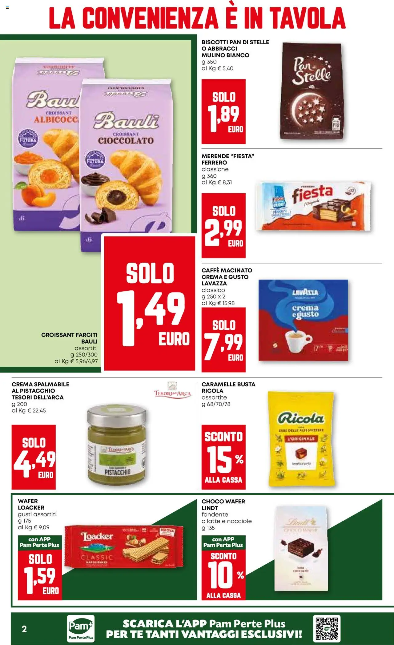 Volantino PAM del 09.10.2025 | Pagina: 2 | Prodotti: Crema, Nocciole, Croissant, Lavazza
