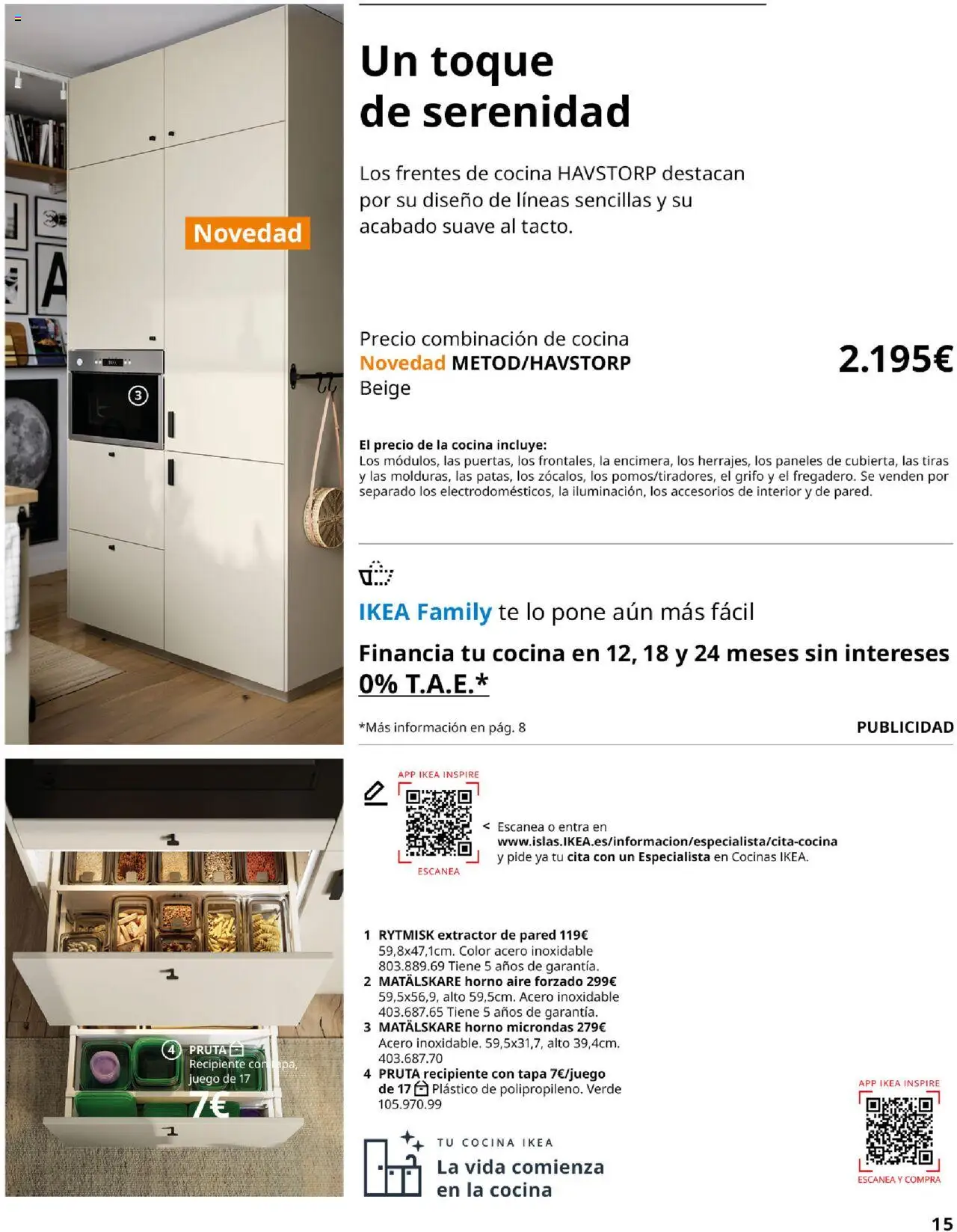 Catálogo IKEA Cocinas │ válido desde el 01.09.2025 | Página: 15 | Productos: Té, Horno, Cocina