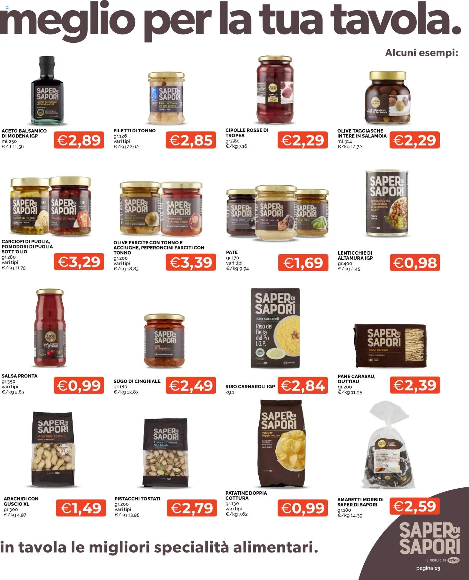 Volantino Mercatò del 24.11.2025 | Pagina: 13 | Prodotti: Paté, Riso, Lenticchie, Cipolle