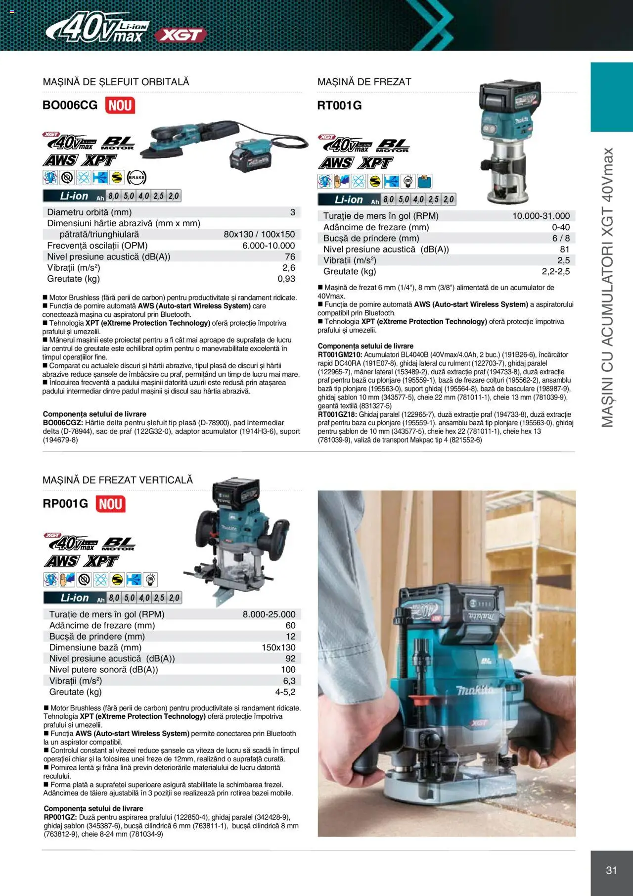 Noul catalog Makita – valabil de la 08.01.2025 | Pagină: 31 | Produse: Valiză, Geantă, Adaptor, Mâner