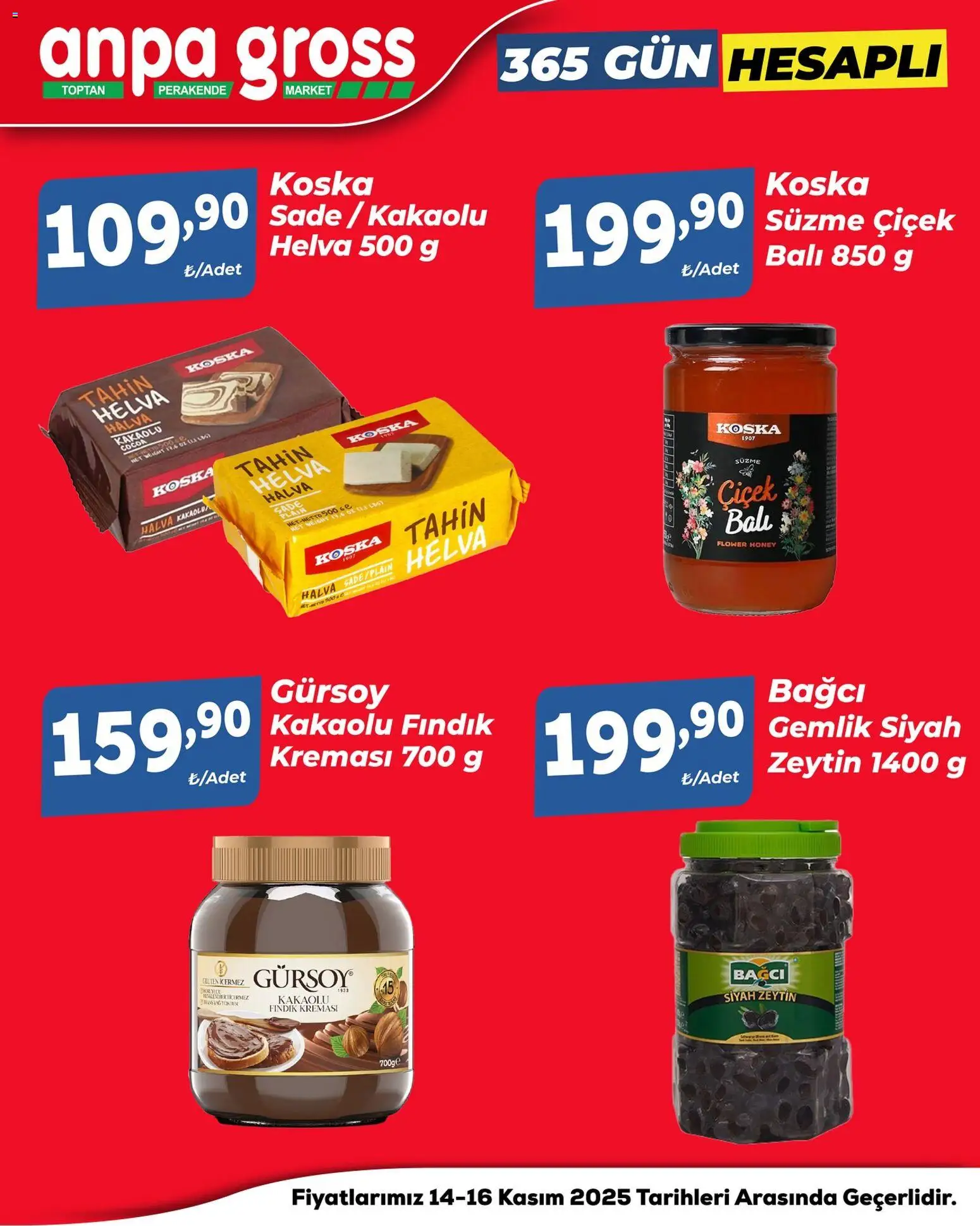 Anpa Gross Hafta Sonu Fırsatları - 14.11.2025 tarihinden itibaren geçerlidir | Sayfa: 12 | Ürünler: Fındık, Zeytin
