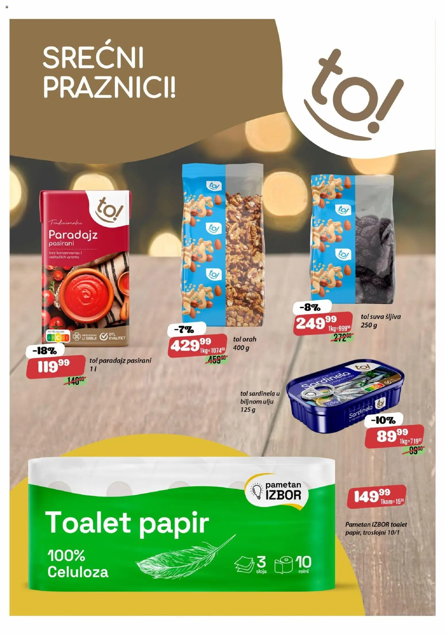 Europrom katalog - važi od 02.01.2026 | Strana: 2 | Proizvode: Toalet papir, Orah, Šljiva, Paradajz