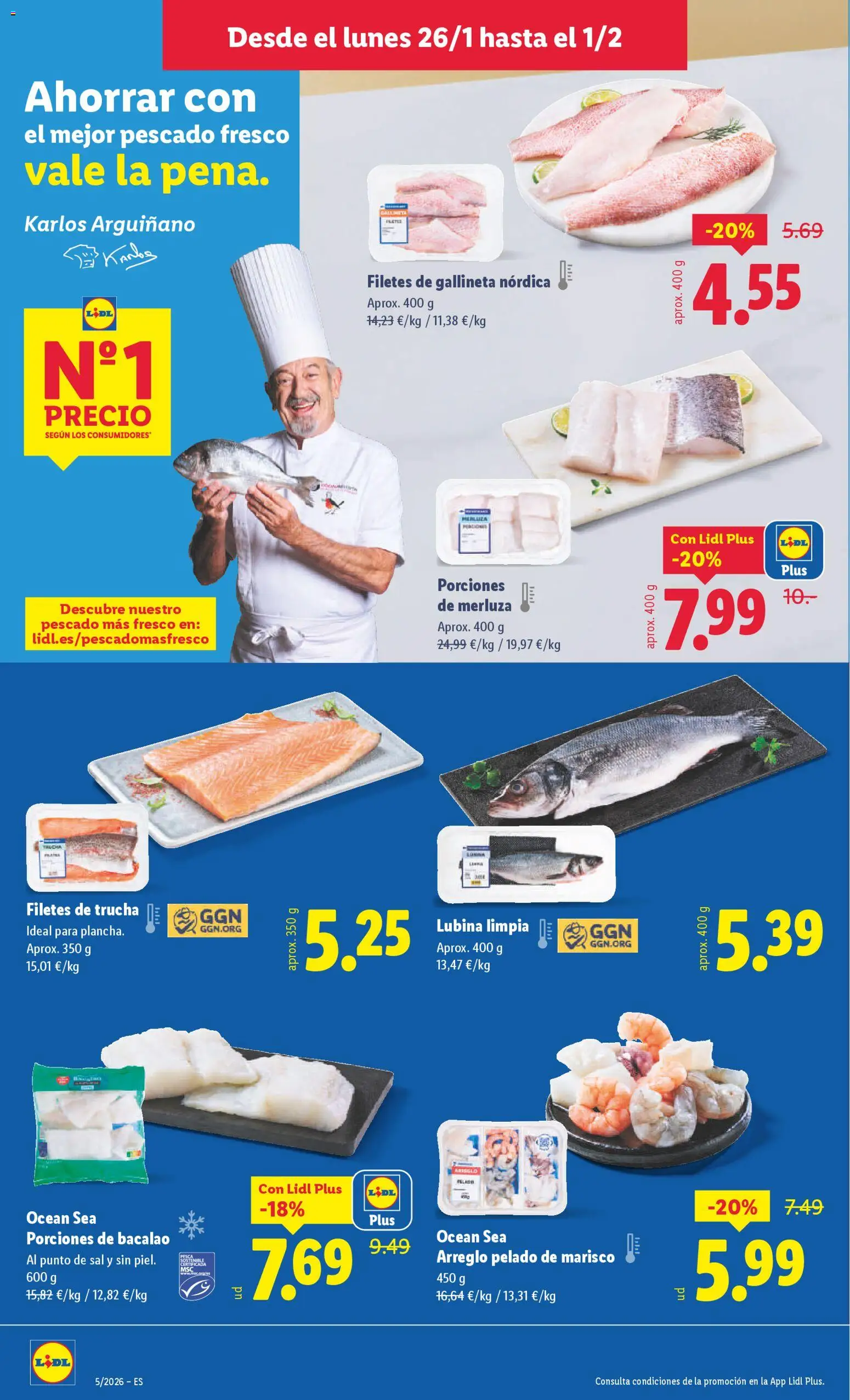 Lidl folleto │ válido desde el 26.01.2026 | Página: 8 | Productos: Pescado