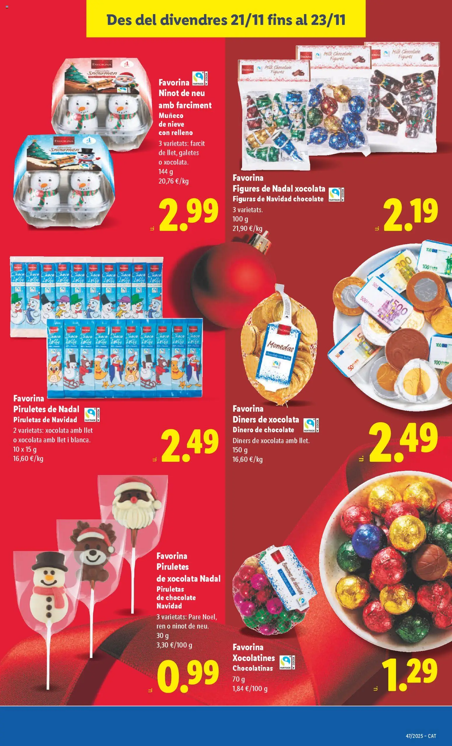 Lidl folleto │ válido desde el 17.11.2025 | Página: 47 | Productos: Chocolatinas, Chocolate