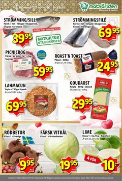 Matvärlden - erbjudanden - Förhandsvisning av reklamblad från butik Matvärlden aktuell från 09.02.2026 | Sida: 4 | Produkter: Galler, Vitkål, Lime