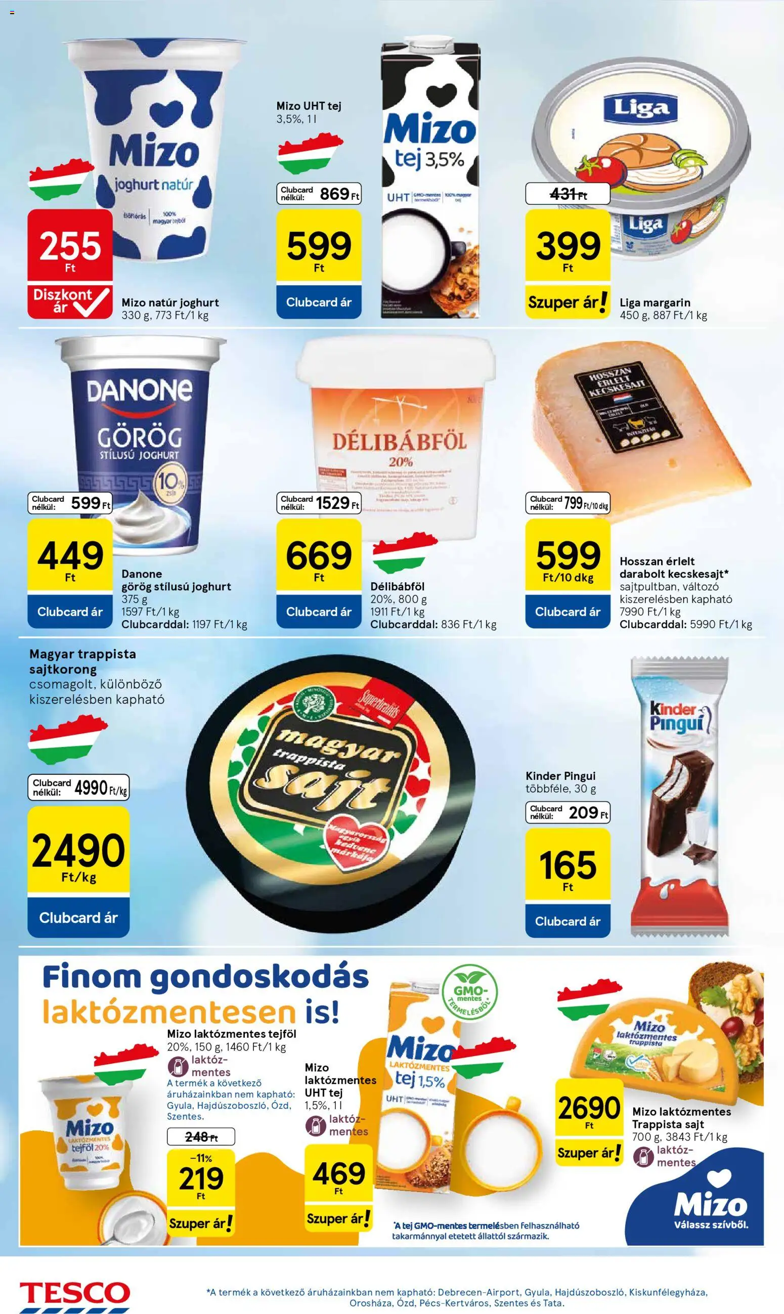 Tesco akciós ujság - amely érvényes a következő dátumtól: 02.01.2026 | Oldal: 18 | Termékek: Margarin, Kecskesajt, Tejföl, Trappista sajt
