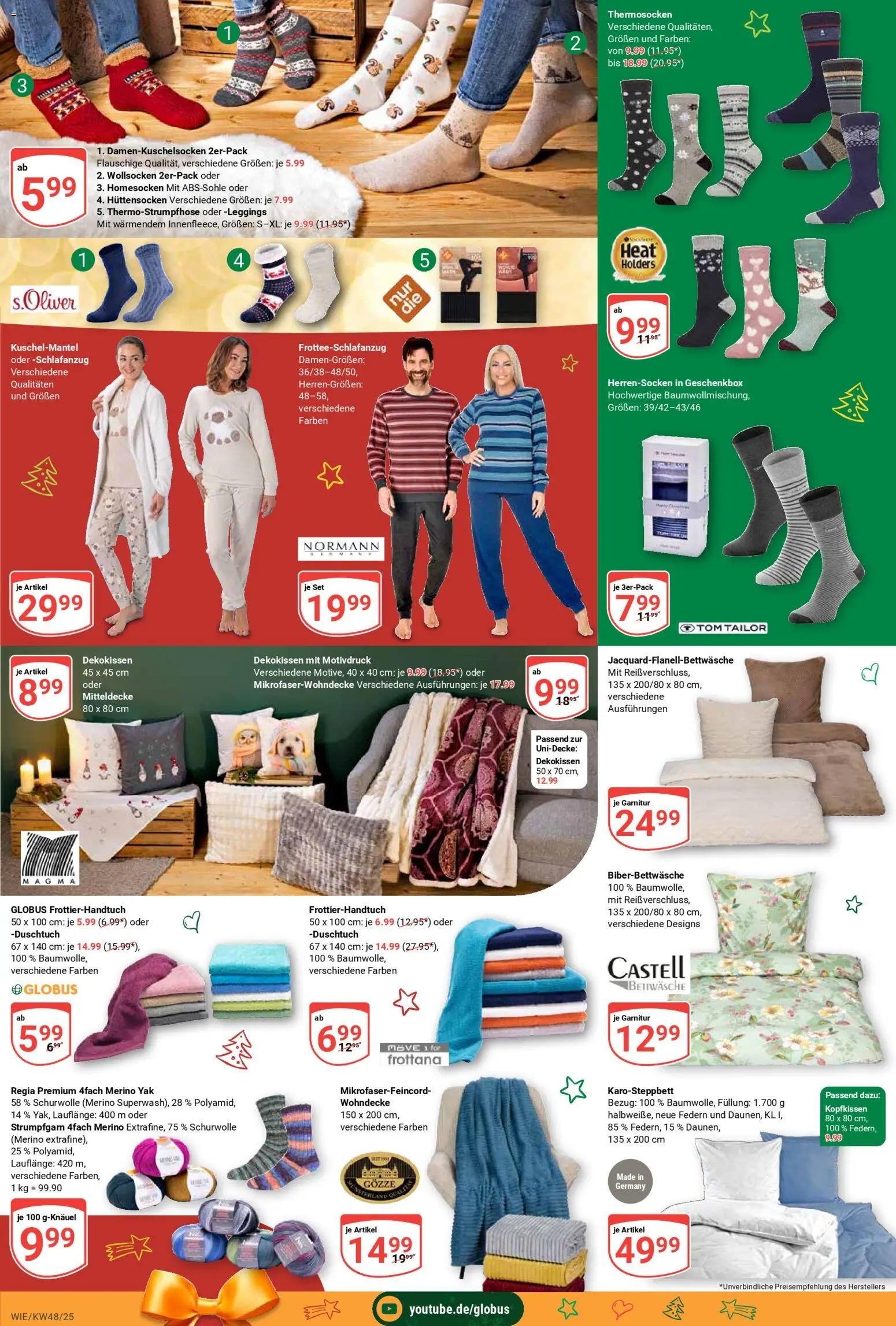 Globus prospekt Waghäusel-Wiesental	 – gültig ab 24.11.2025 | Seite: 30 | Produkte: Bettwäsche, Kopfkissen, Leggings