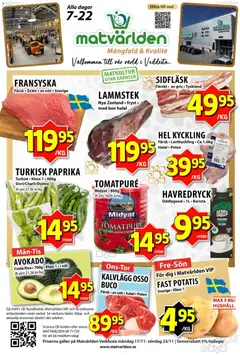 Matvärlden - erbjudanden - Veddesta - Förhandsvisning av reklamblad från butik Matvärlden aktuell från 17.11.2025