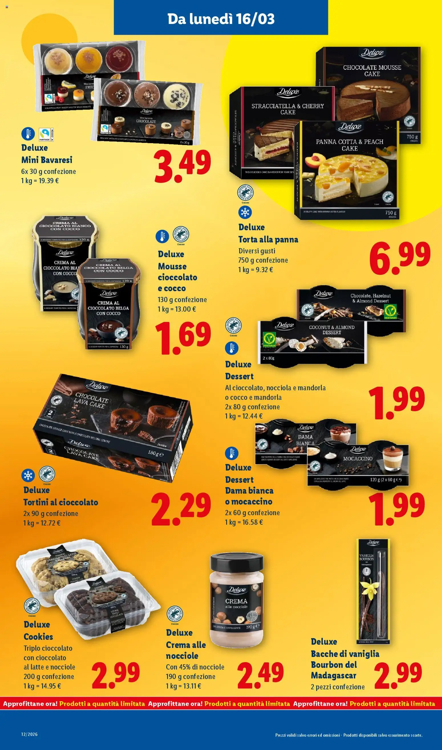 Volantino Lidl del 16.03.2026 | Pagina: 15 | Prodotti: Crema, Bourbon, Latte, Stracciatella