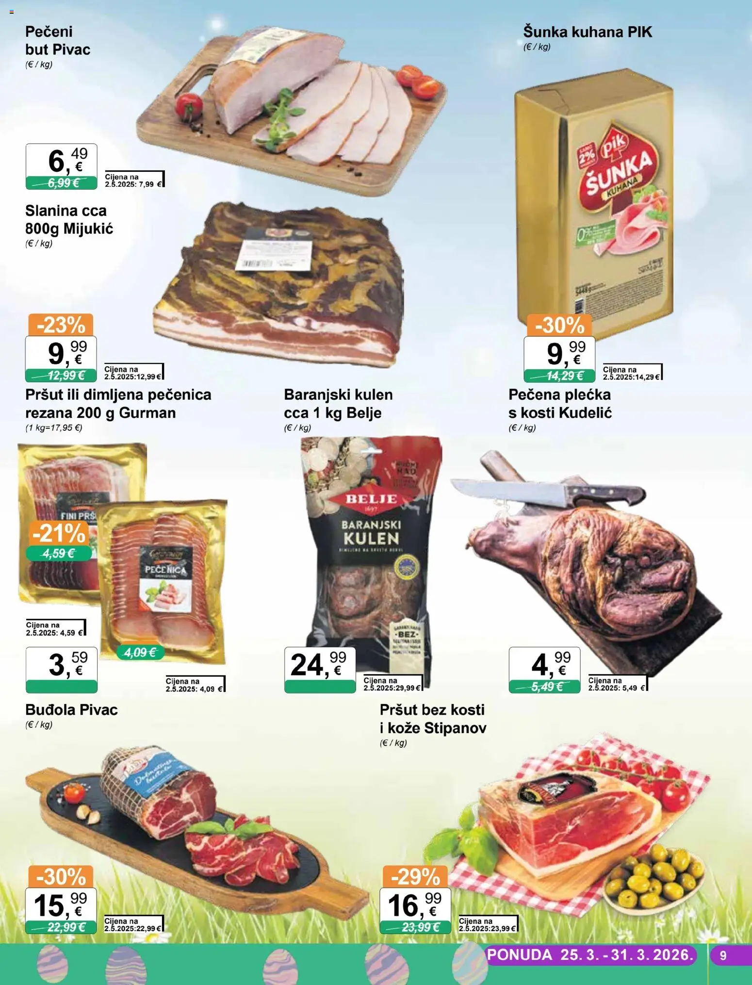 KTC katalog | vrijedi od 25.03.2026 | Stranica: 9 | Proizvodi: Šunka, Buđola, Slanina, Kulen