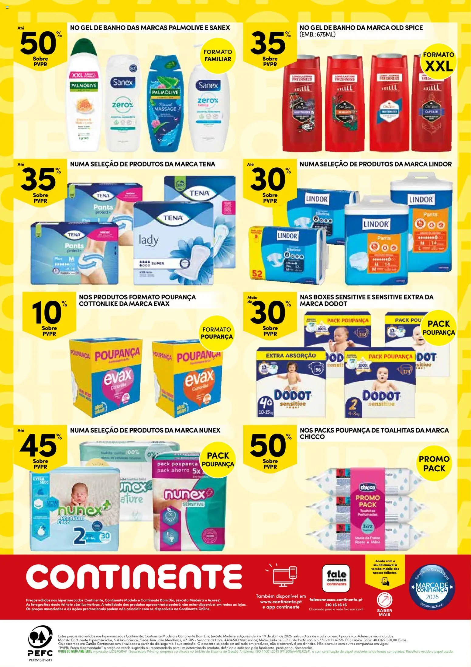 Continente - Poupança Para Todos │ válido de 07.04.2026 | Página: 16 | Produtos: Telemóvel, Gel de banho, Banho