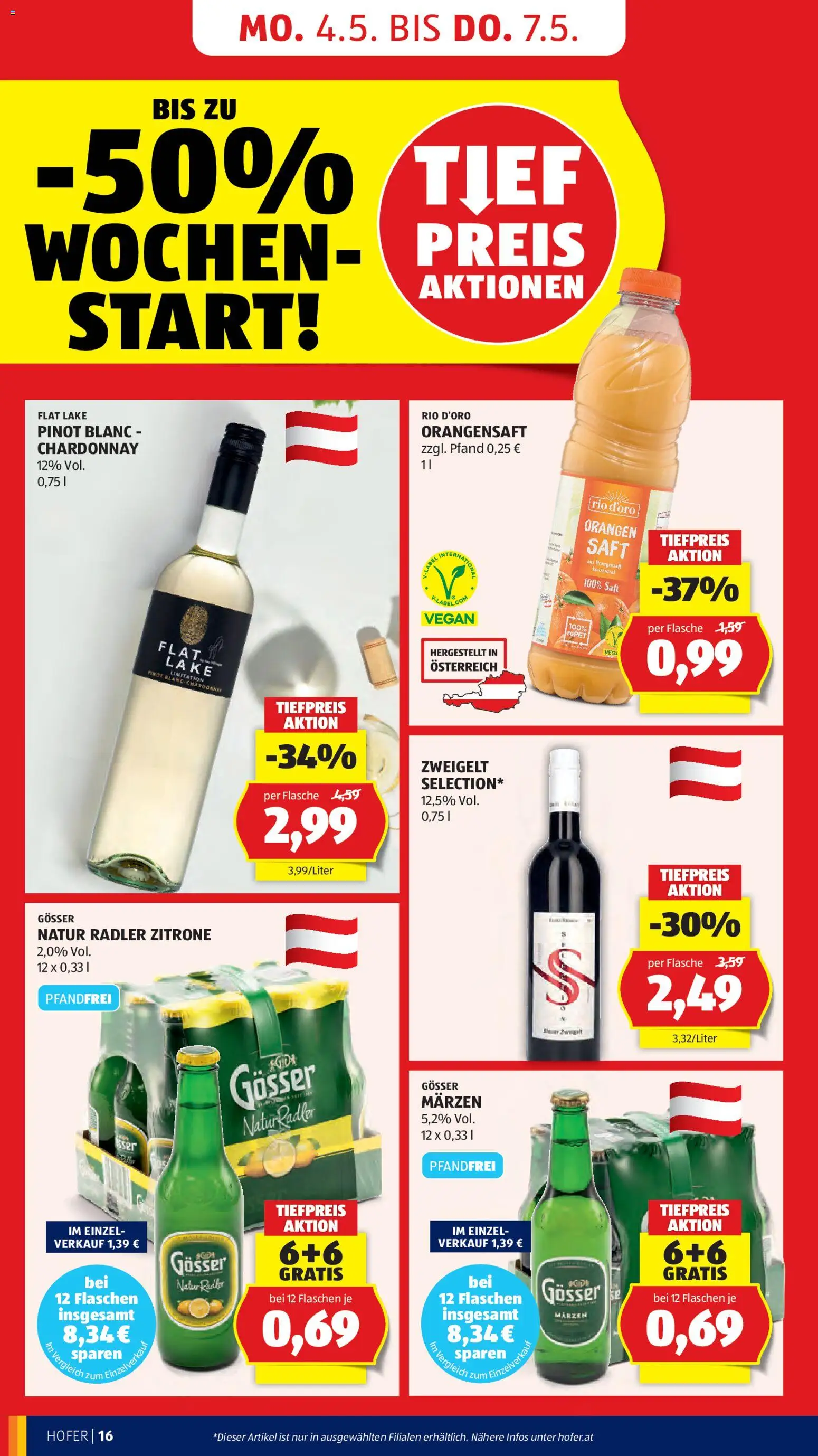 Hofer Flugblatt gültig ab 29.04.2026 | Seite: 20 | Produkte: Zitrone, Saft, Orangen