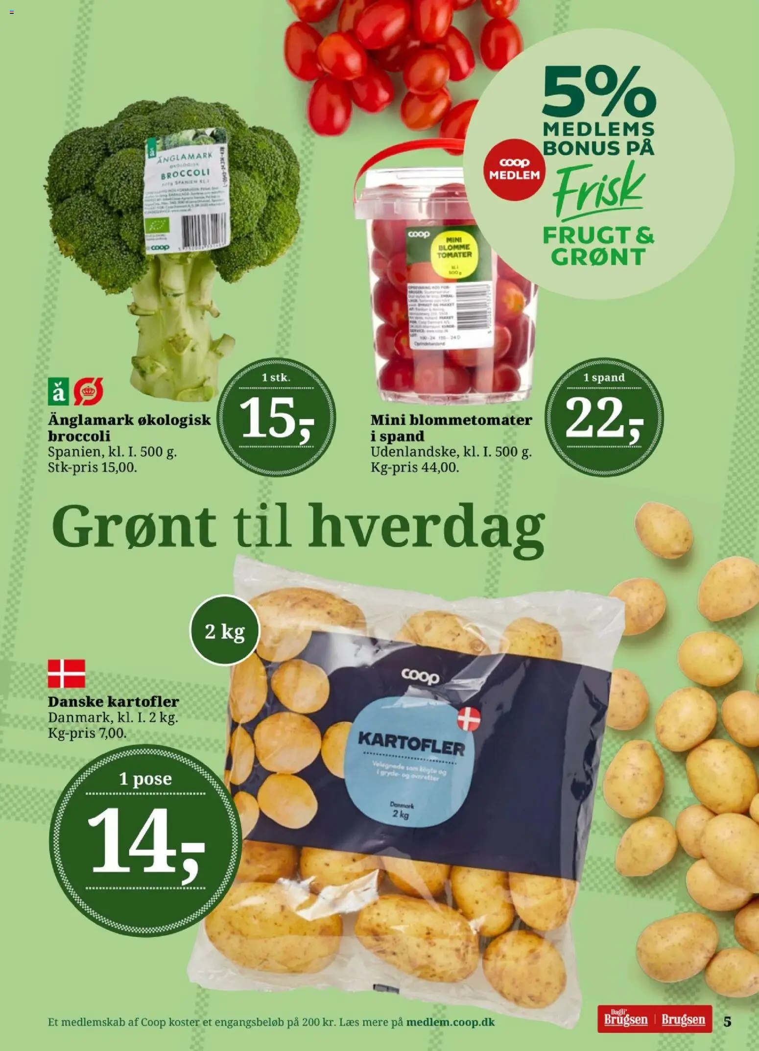 Dagli'Brugsen tilbudsavis – gyldig fra 30.01.2026 | Side: 5 | Produkter: Tomater, Kartofler, Broccoli, Søm