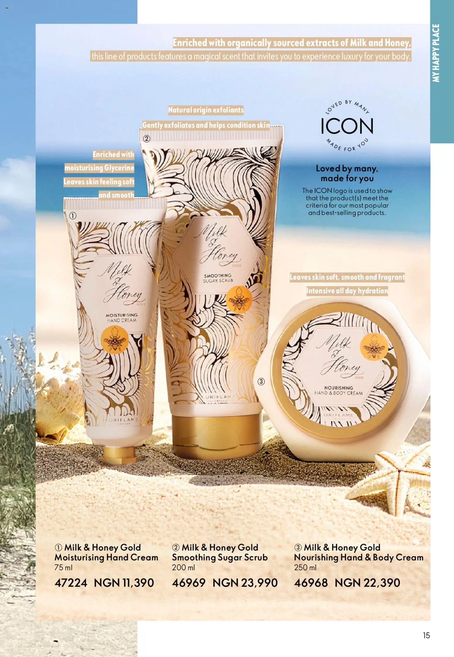 Oriflame Catalogue 2/2026 valid from 01.04.2026 | Page: 15 | Products: Sugar, Cream, Milk