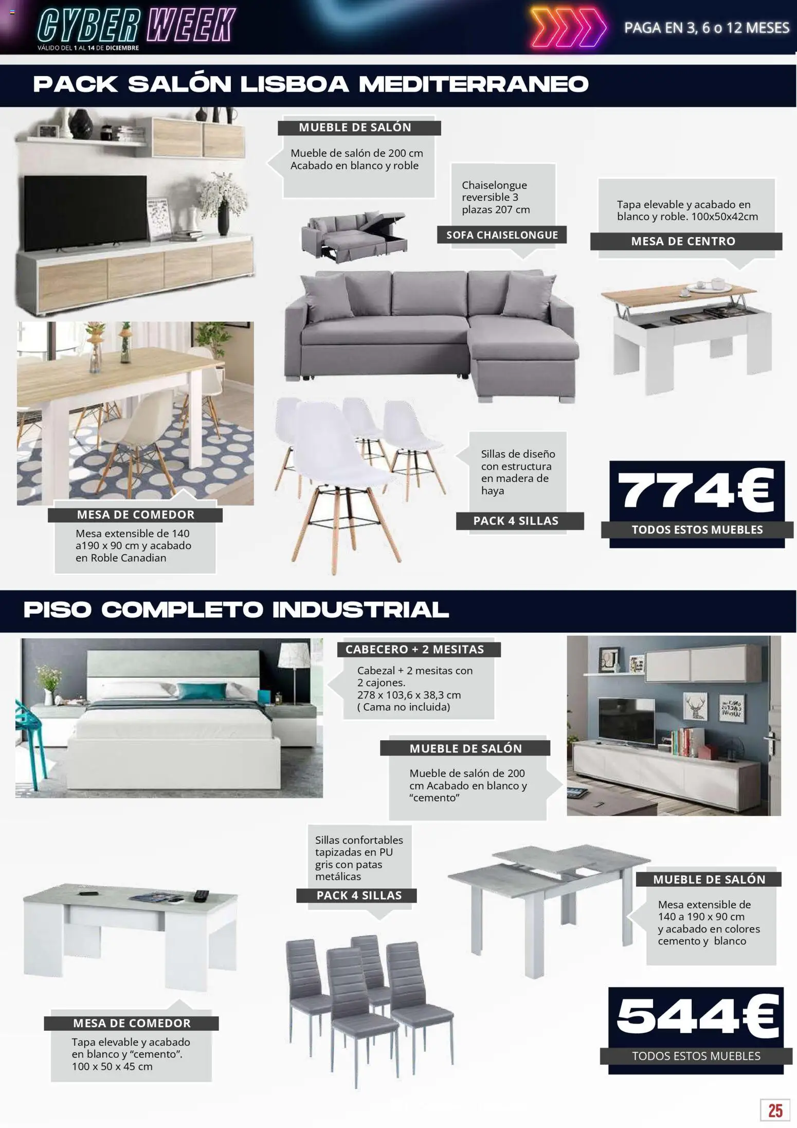 Atrapa Muebles - folleto │ válido desde el 01.12.2025 | Página: 25 | Productos: Muebles, Cama, Sofá, Mesa