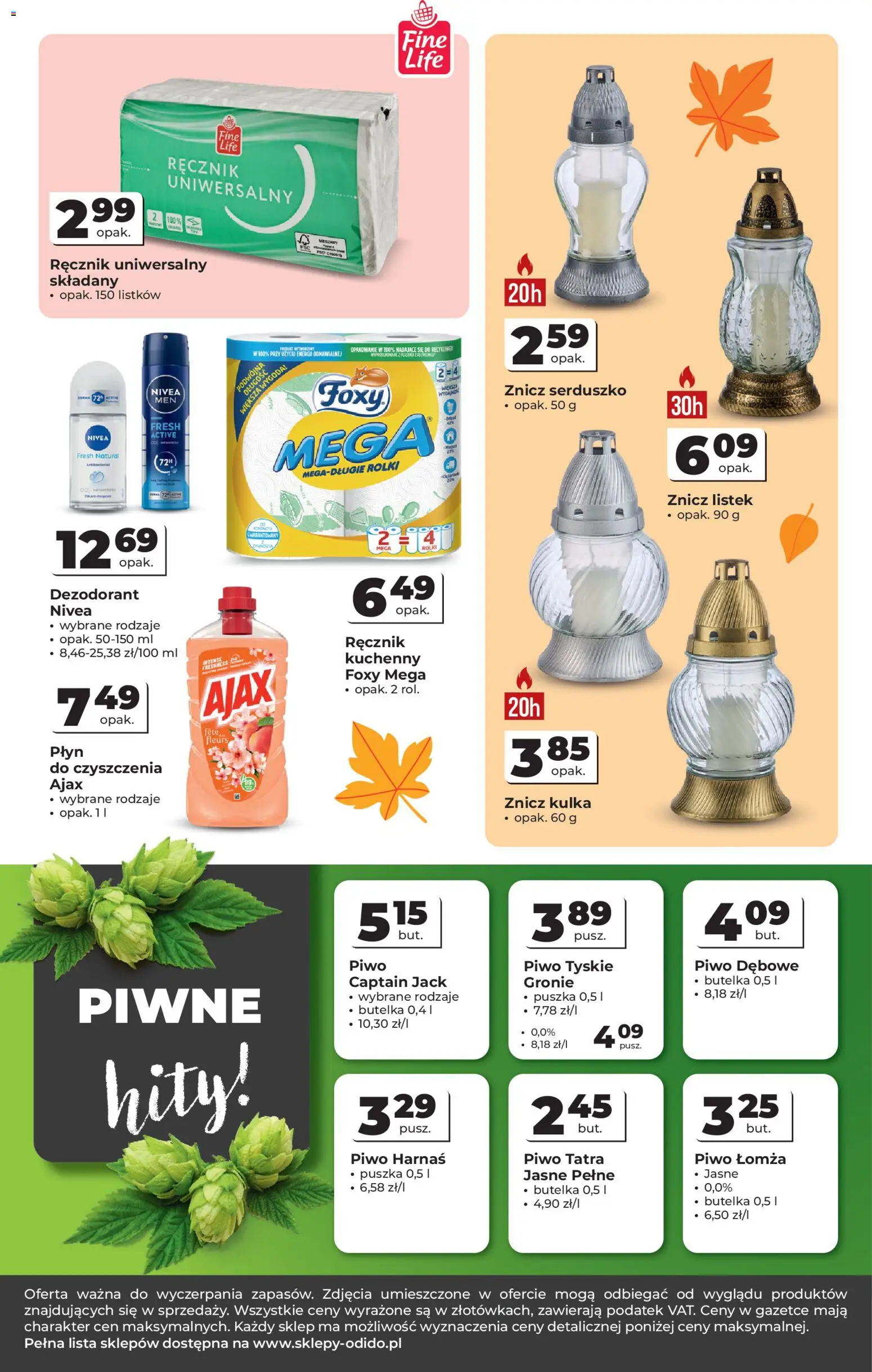 Odido Gazetka od 29.10.2025 | Strona: 8 | Produkty: Rolki, Harnaś, Piwo, Dezodorant