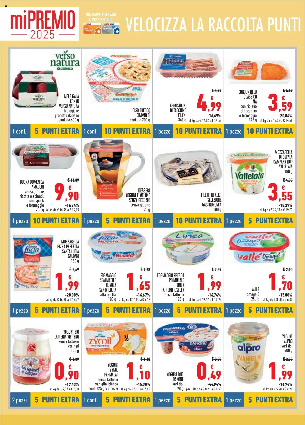 Volantino Conad del 10.09.2025 | Pagina: 4 | Prodotti: Speck, Pasta, Ricotta, Arrosticini