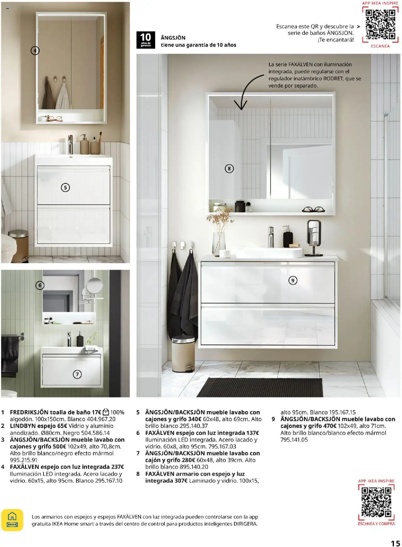 Catálogo IKEA Baños │ válido desde el 04.02.2025 | Página: 15 | Productos: Toalla de baño, Lavabo, Baño, Espejo