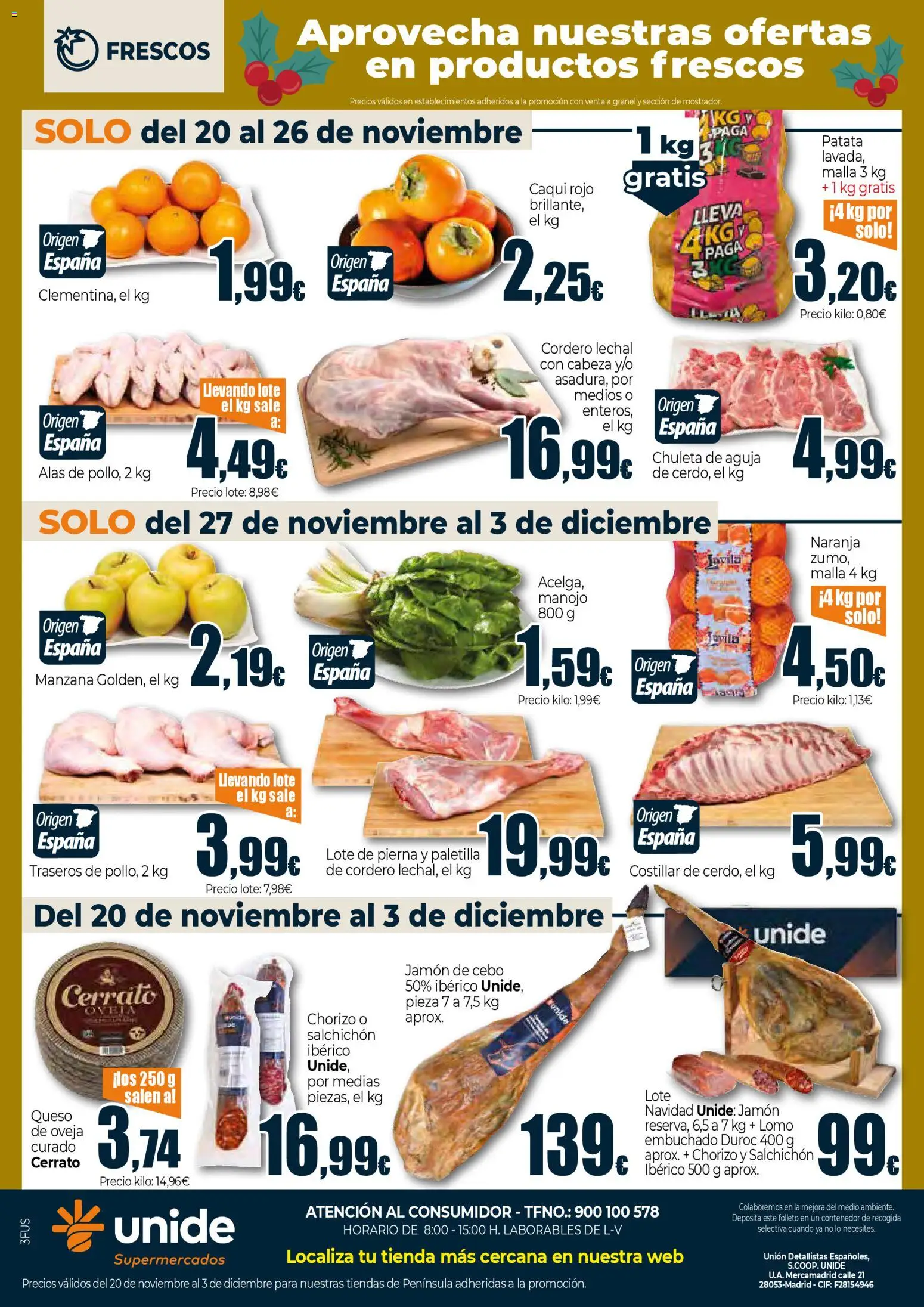 Unide folleto │ válido desde el 20.11.2025 | Página: 4 | Productos: Medias, Queso, Jamón, Manzana