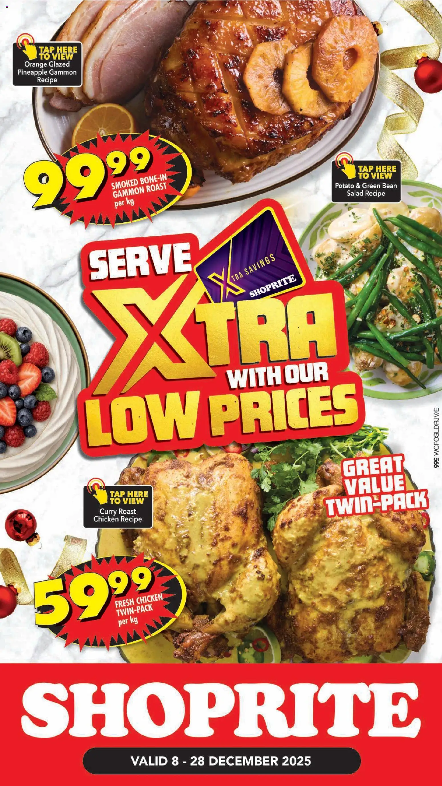 New Shoprite catalogue – valid from 08.12.2025 | Page: 1 | Products: Chicken, Pineapple, Tap, Salad