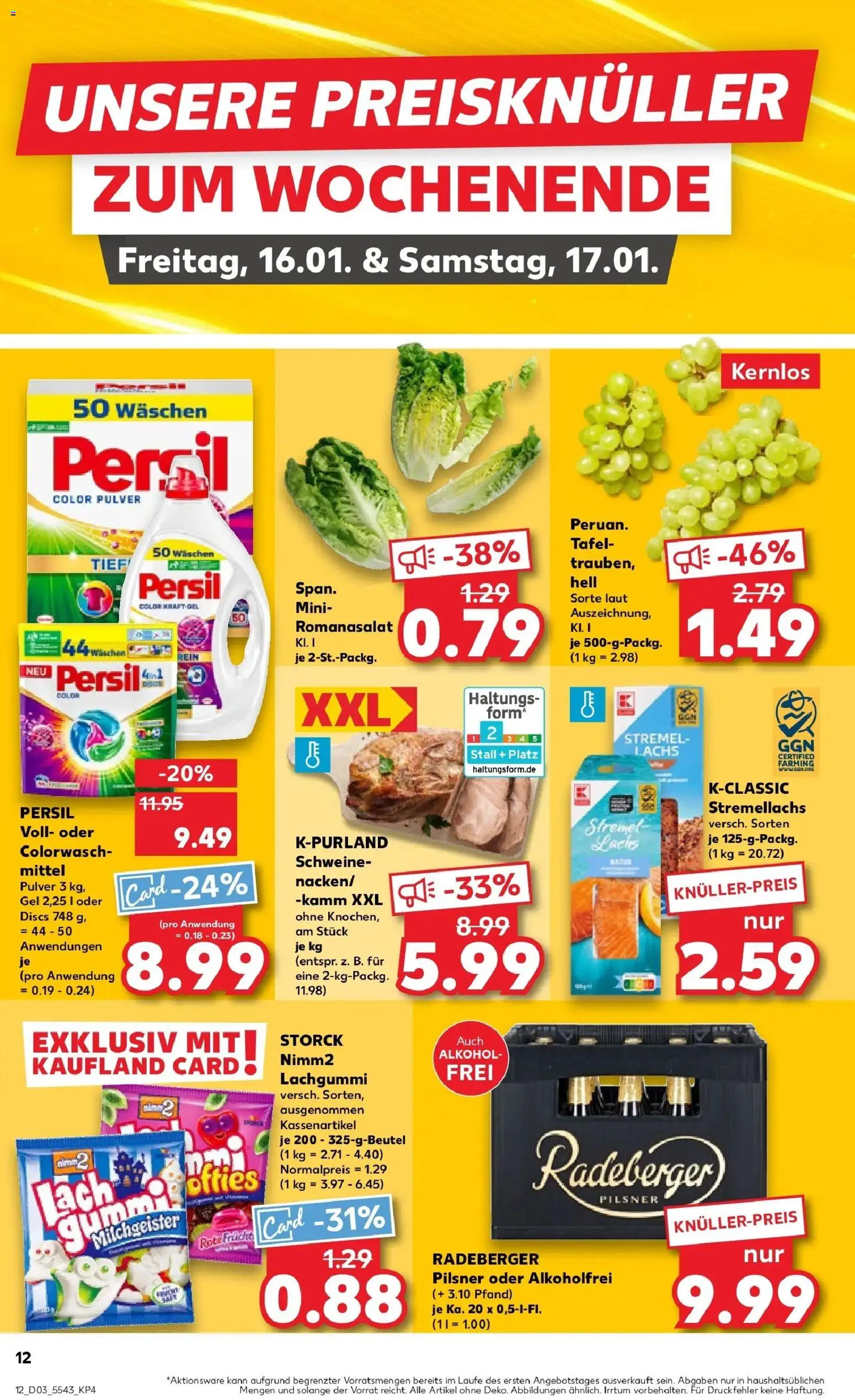 Kaufland prospekt Marktredwitz	 – gültig ab 15.01.2026 | Seite: 12 | Produkte: Lachs, Radeberger pilsner, Persil