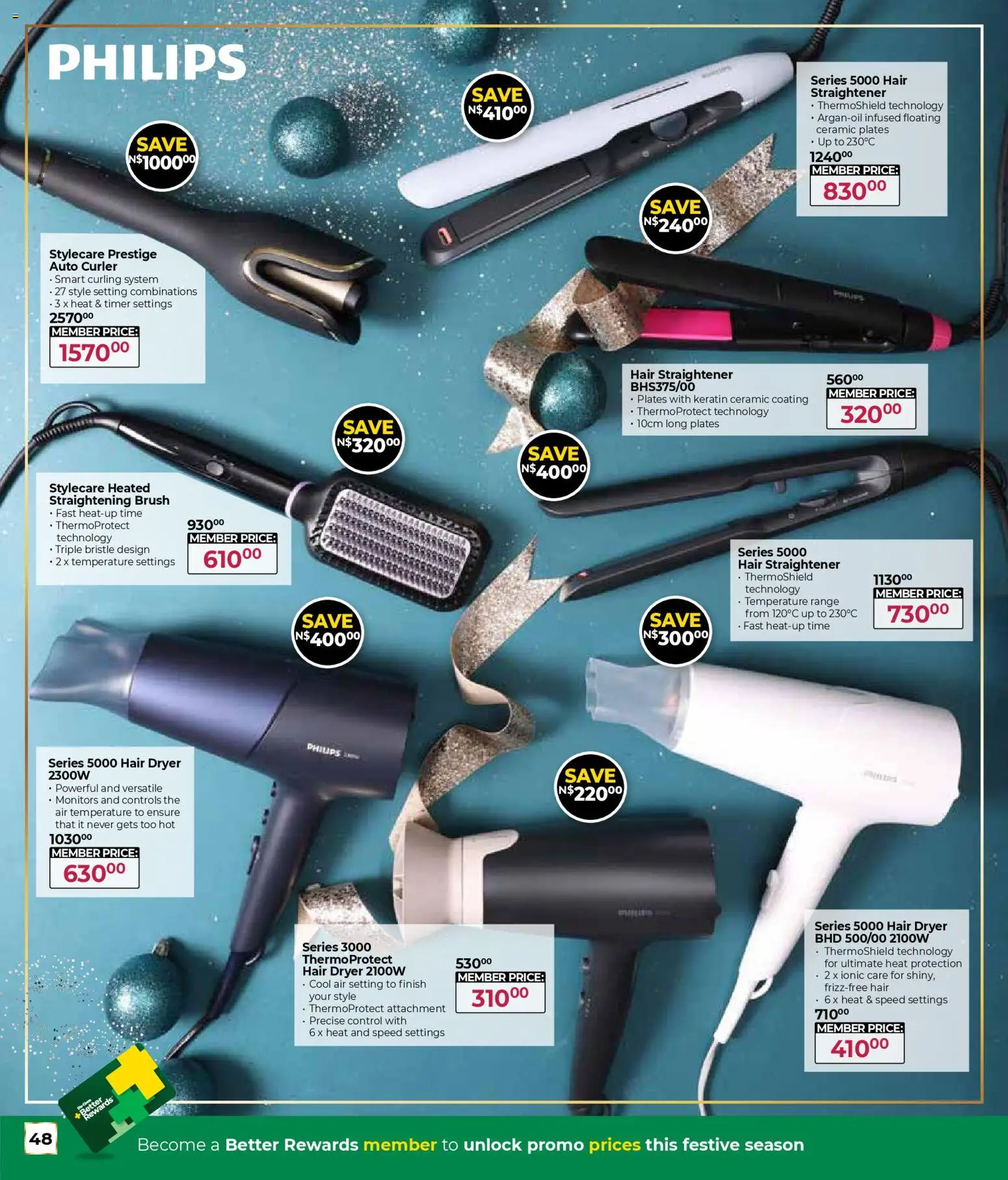 New Dis-Chem catalogue – valid from 29.10.2025 | Page: 48 | Products: Dryer, Hair dryer, Hair straightener, Brush