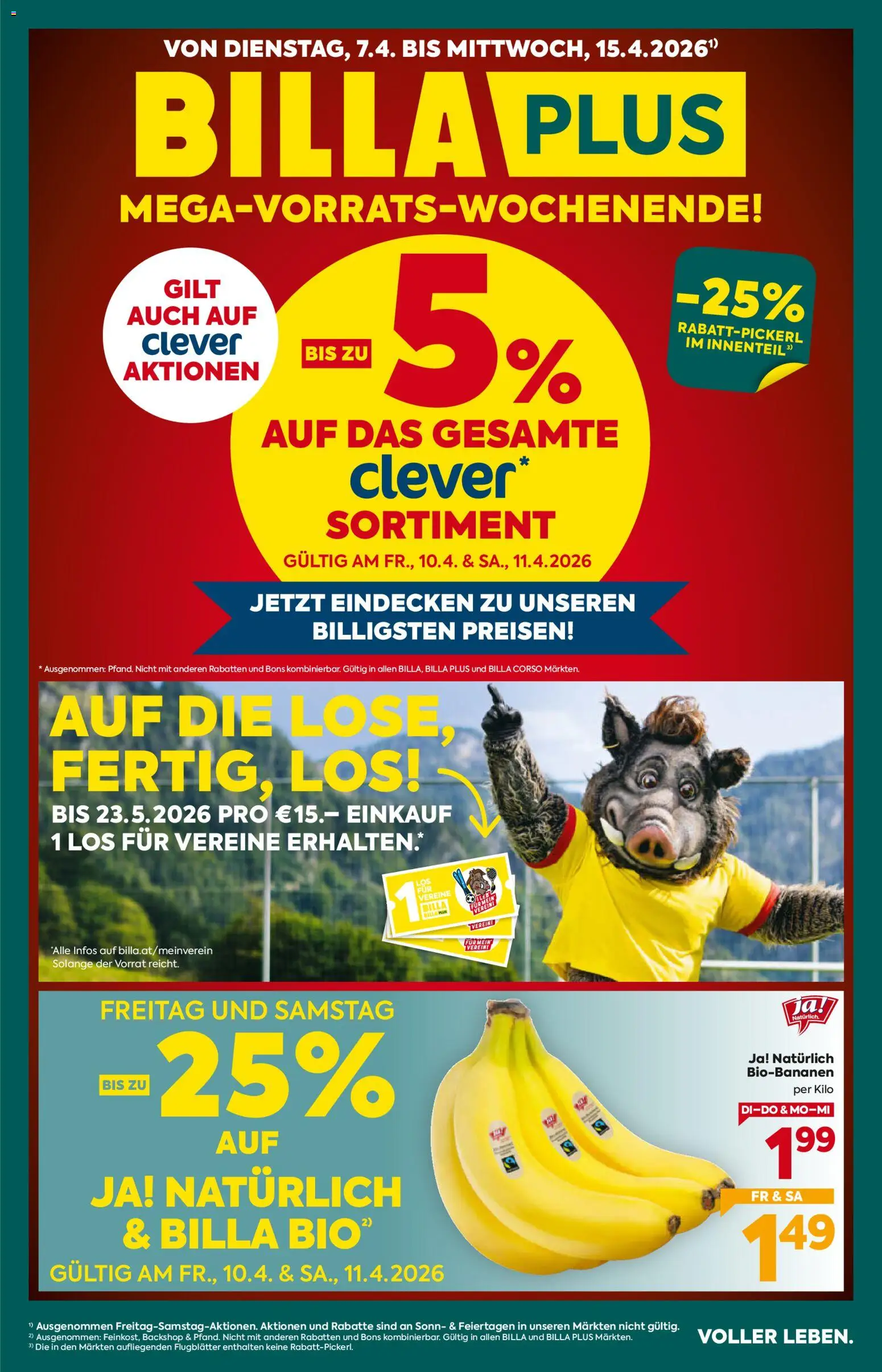 Billa Plus Flugblatt gültig ab 07.04.2026 | Seite: 1