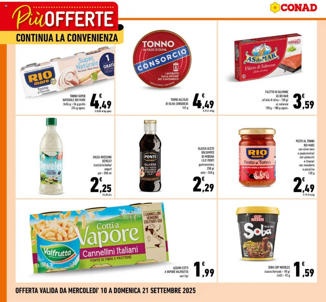 Volantino Conad del 10.09.2025 | Pagina: 1 | Prodotti: Yogurt, Salsa, Pesto, Pistacchi