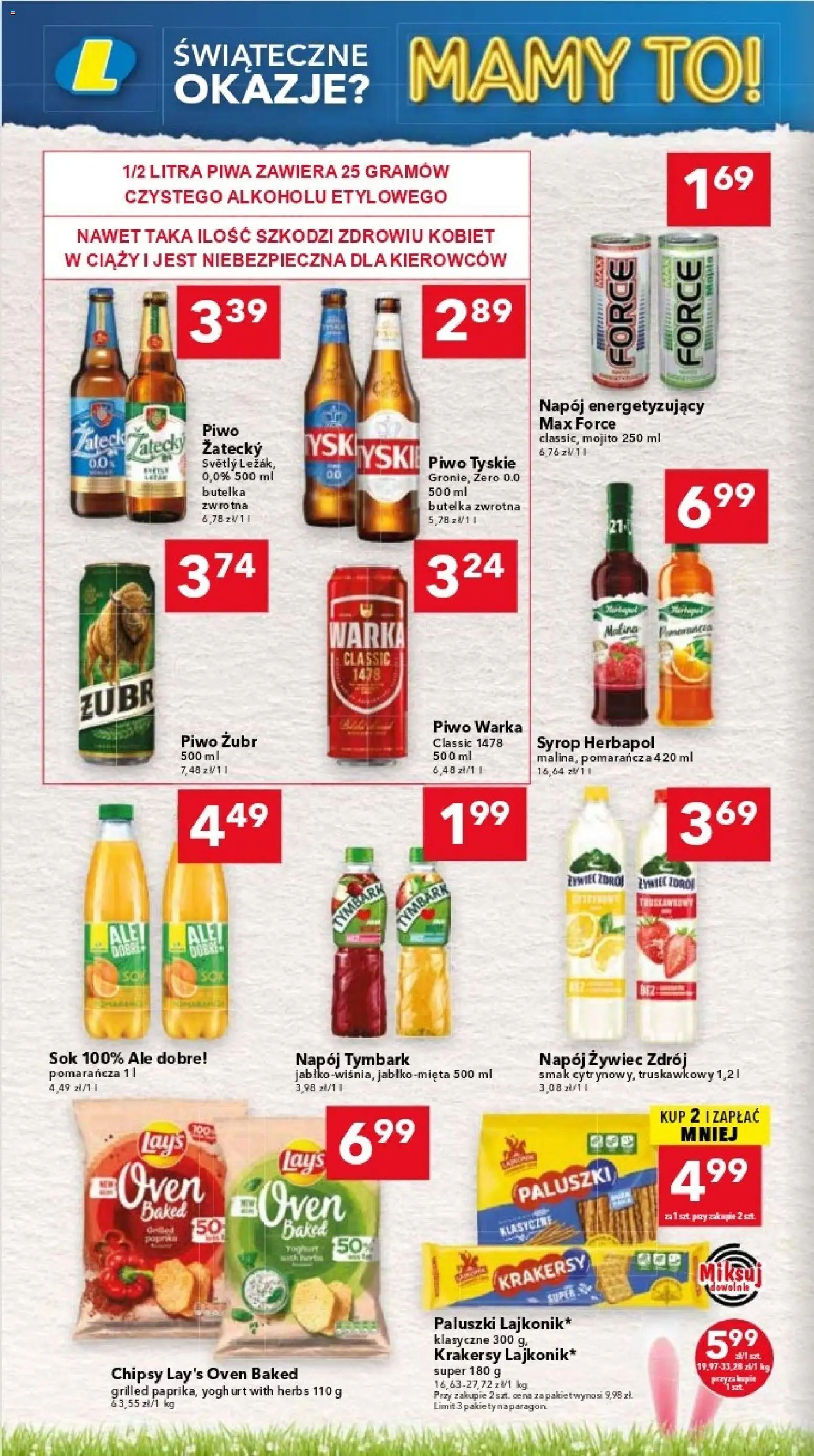 Lewiatan gazetka - Warszawa od 12.03.2026 | Strona: 12 | Produkty: Piwo żubr, Chipsy, Lays, Krakersy