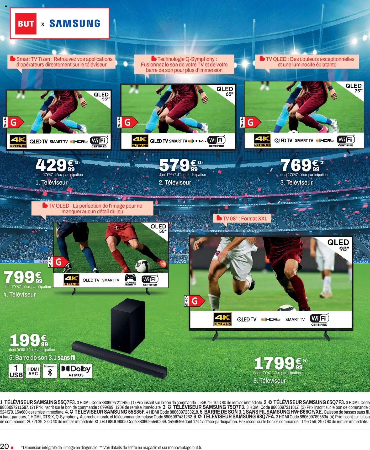 {H1} | Page: 20 | Produits: Televiseur, Smart TV, Barre de son, Télécommande