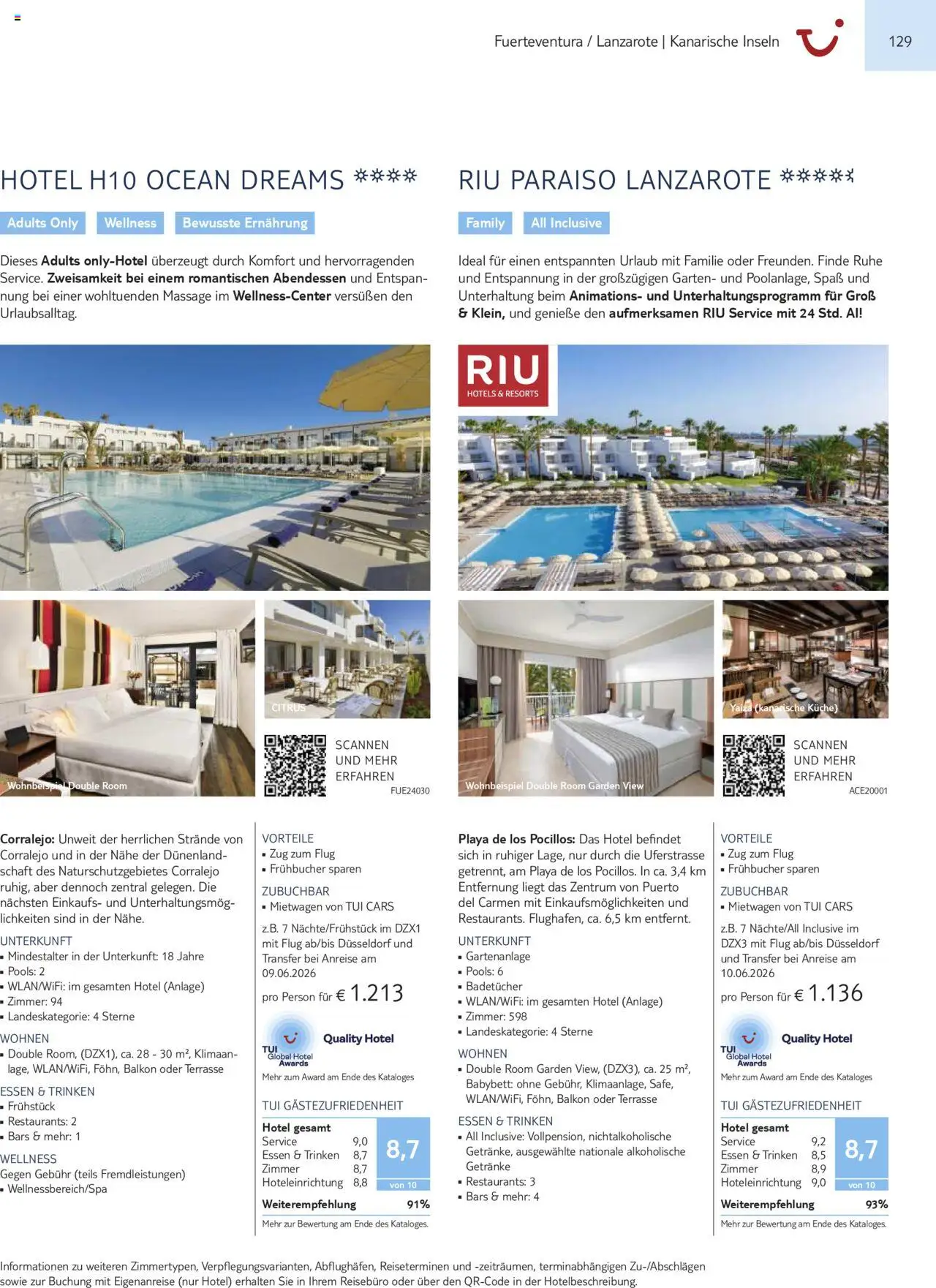 TUI Prospekt Kanaren, Kapverden & Senegal 2025/26	  – gültig ab 01.11.2025 | Seite: 129 | Produkte: Babybett, Küche