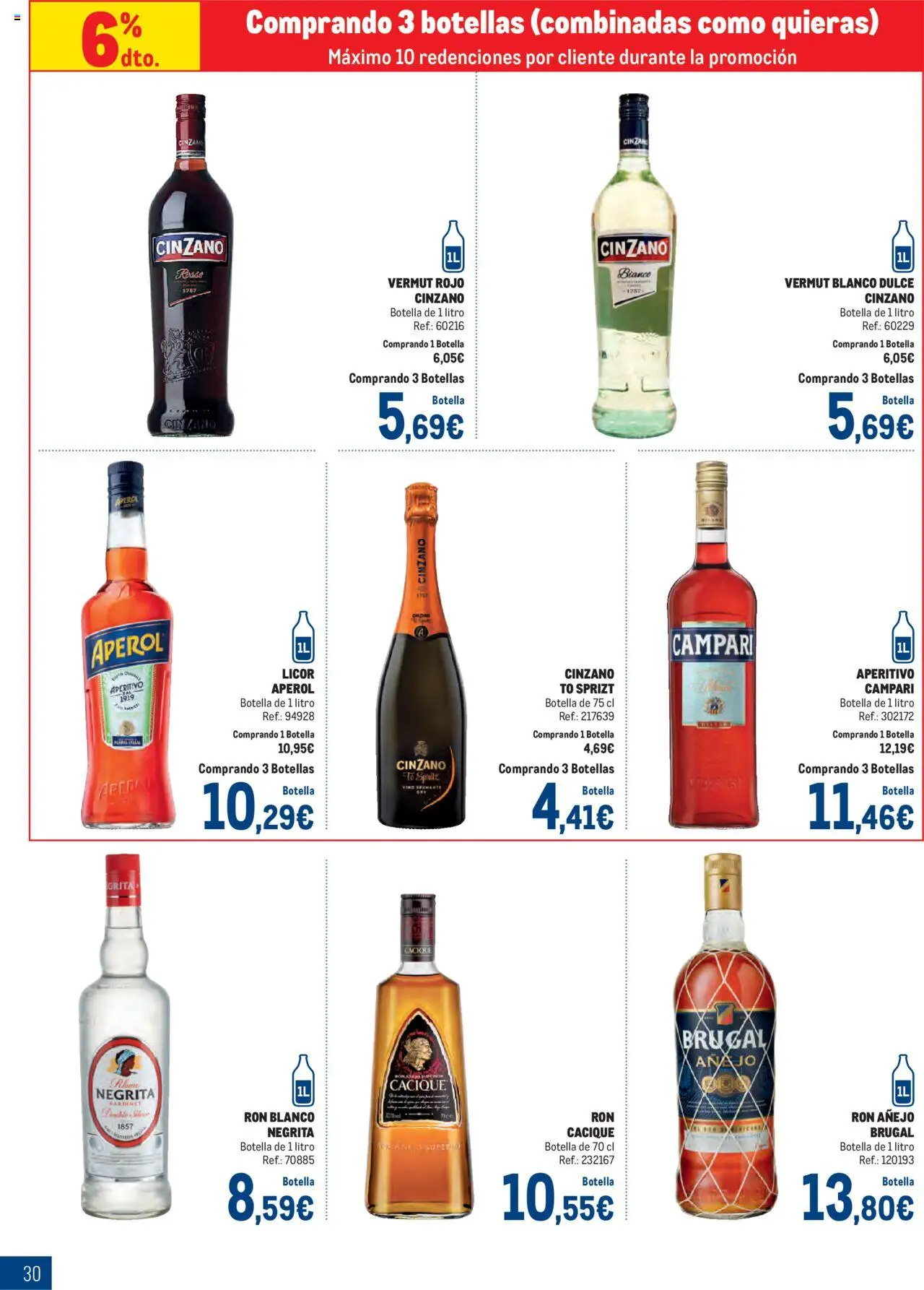 Makro - Bebidas Especial Verano Norte │ válido desde el 04.08.2025 | Página: 30 | Productos: Licor, Ron, Πρίζες, Μανέστρα