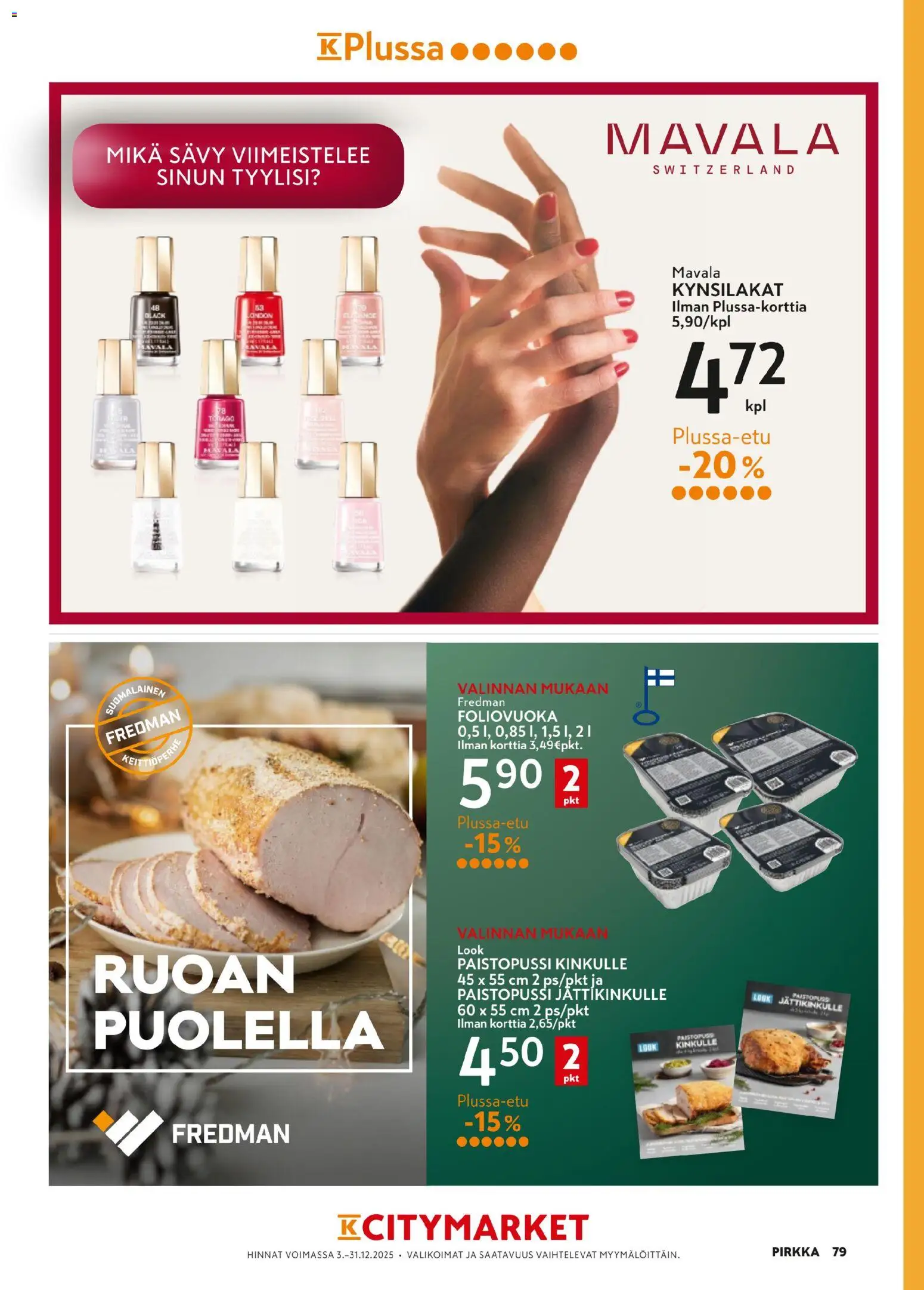 K-Supermarket - Pirkka – voimassa 03.12.2025 alkaen | Sivu: 79