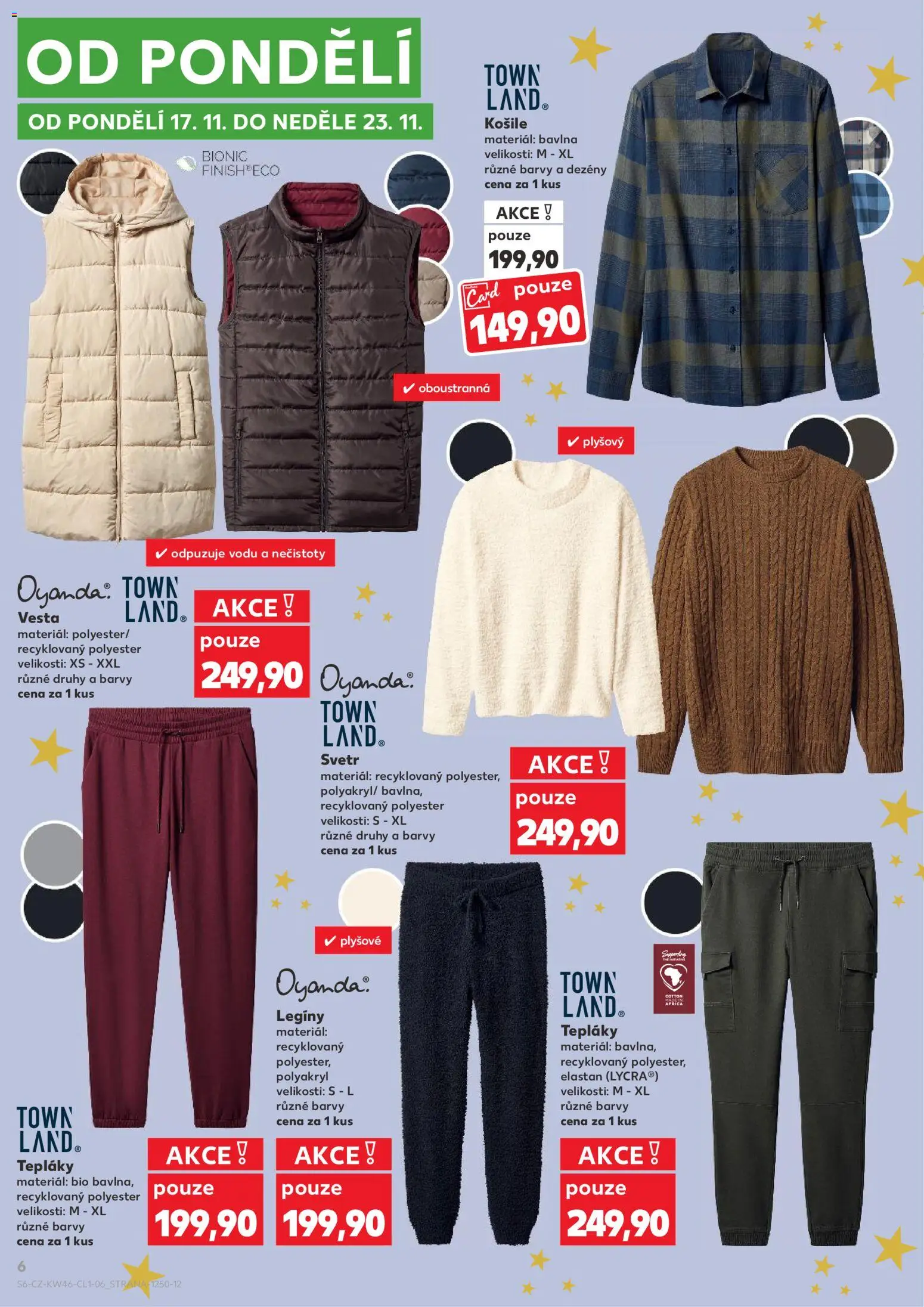 Kaufland leták - Praha 8 od 12.11.2025 | Strana: 6 | Produkty: Košile, Legíny, Tepláky, Barvy